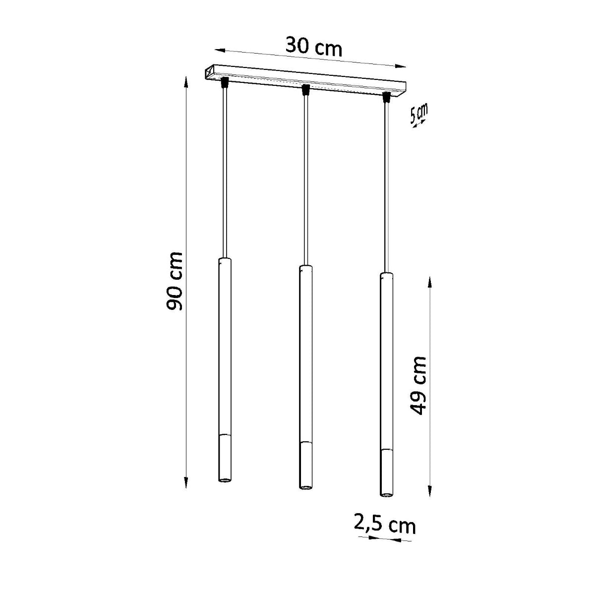 Lampa wisząca Mozaica 3L czarny/złoto