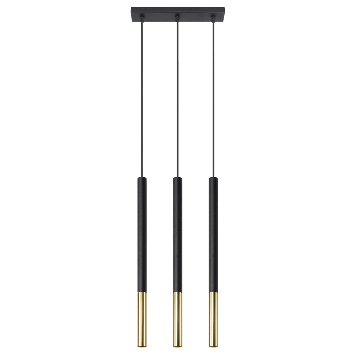 Lampa wisząca Mozaica 3L czarny/złoto