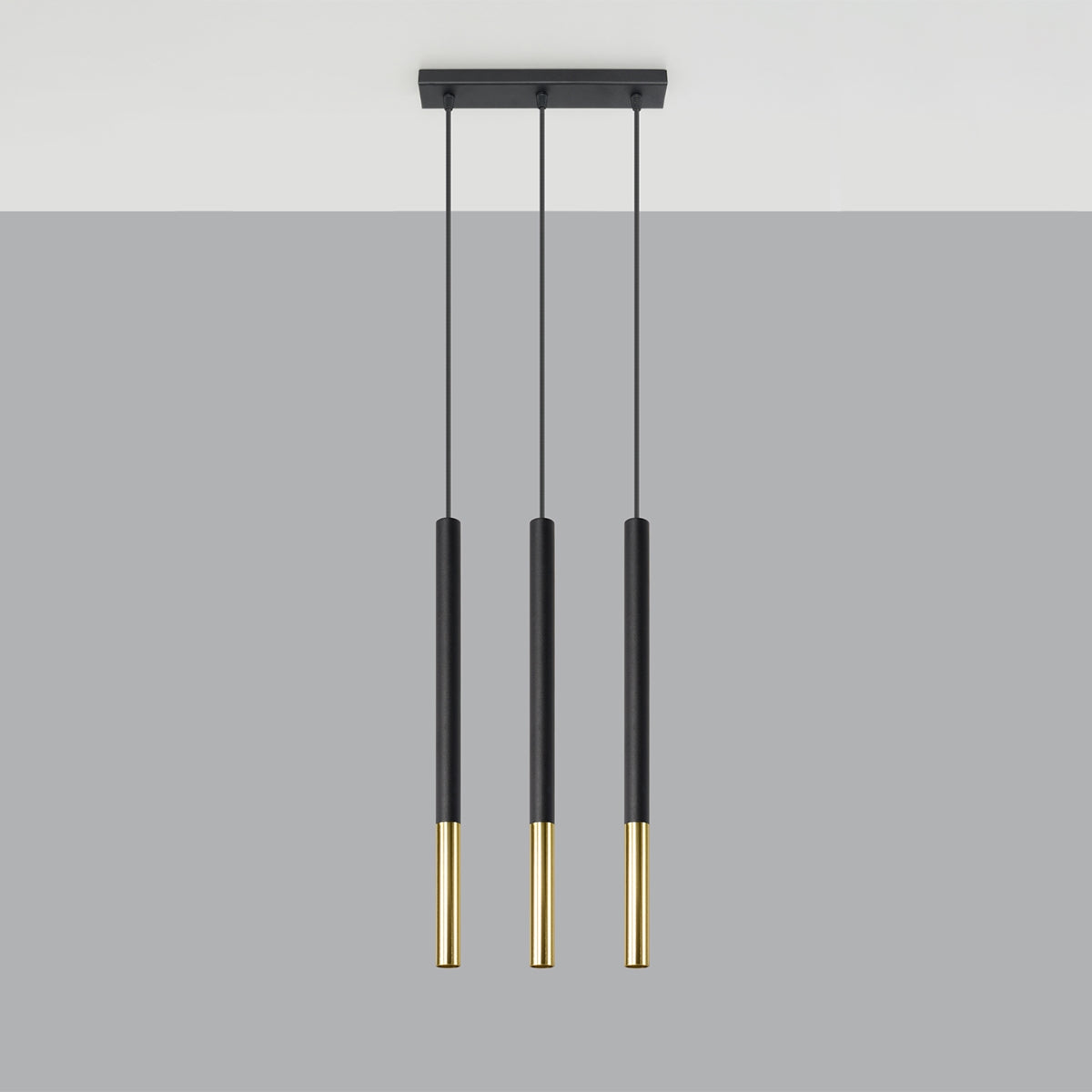 Lampa wisząca Mozaica 3L czarny/złoto