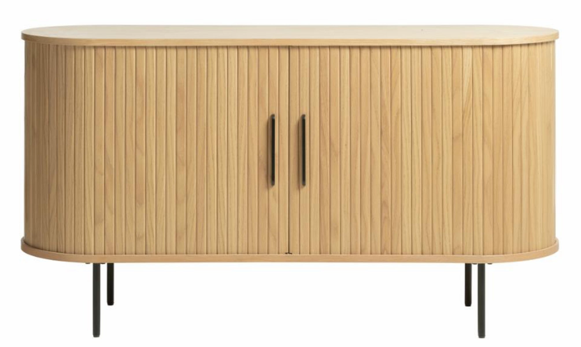 Komoda Gativel 140x76 cm lamele dąb naturalny