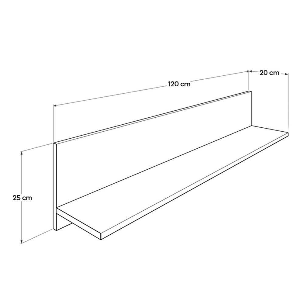 Półka ścienna Raifo 20x120 cm biały