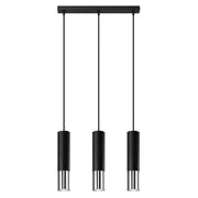 Lampa wisząca Loopez 3L czarny/chrom