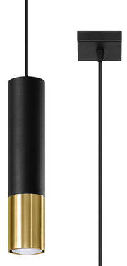 Lampa wisząca Obett średnica 6 cm x1 czarna/złota
