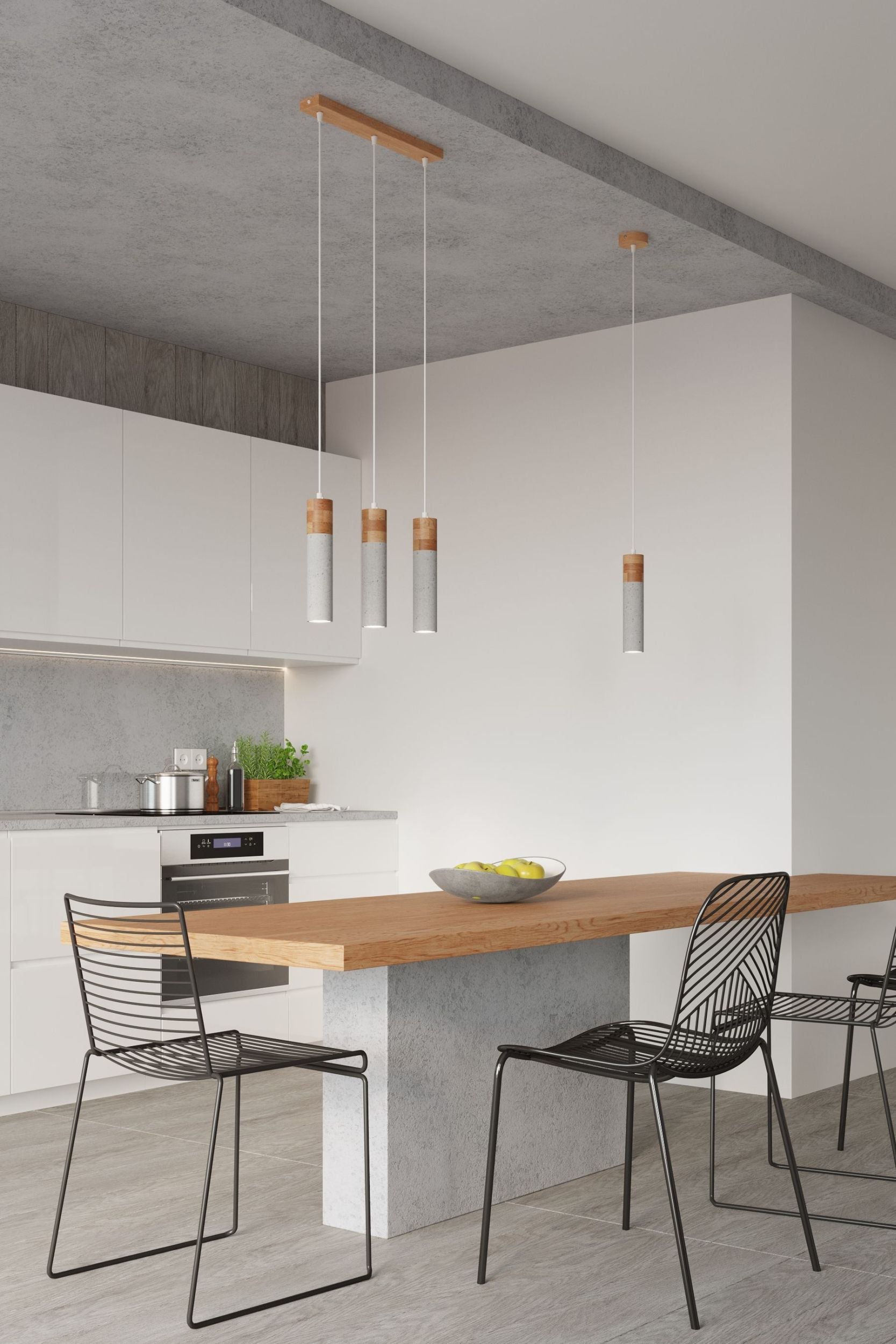 Lampa wisząca Obett średnica 7 cm x1 naturalny/beton