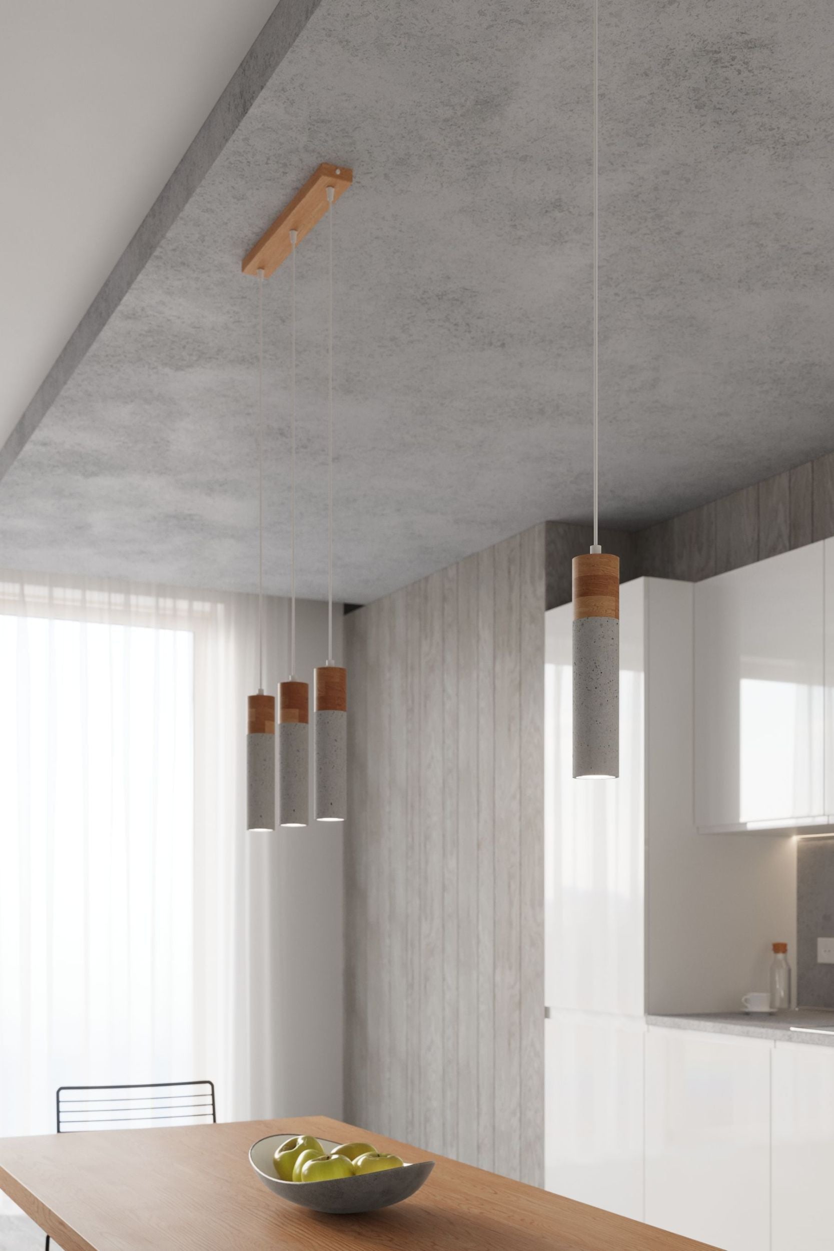 Lampa wisząca Obett średnica 7 cm x1 naturalny/beton