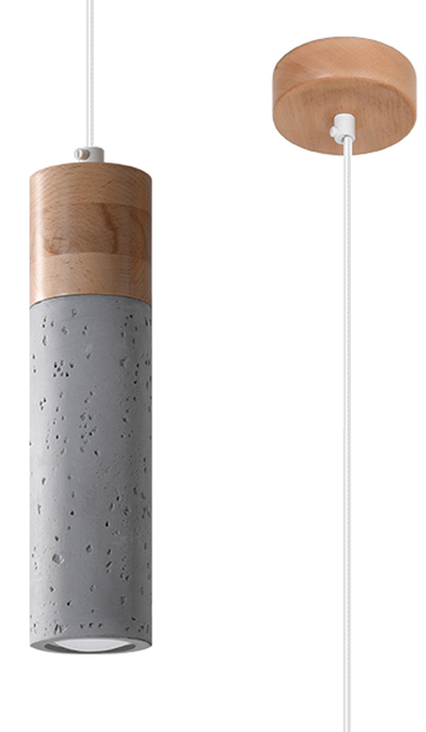 Lampa wisząca Obett średnica 7 cm x1 naturalny/beton