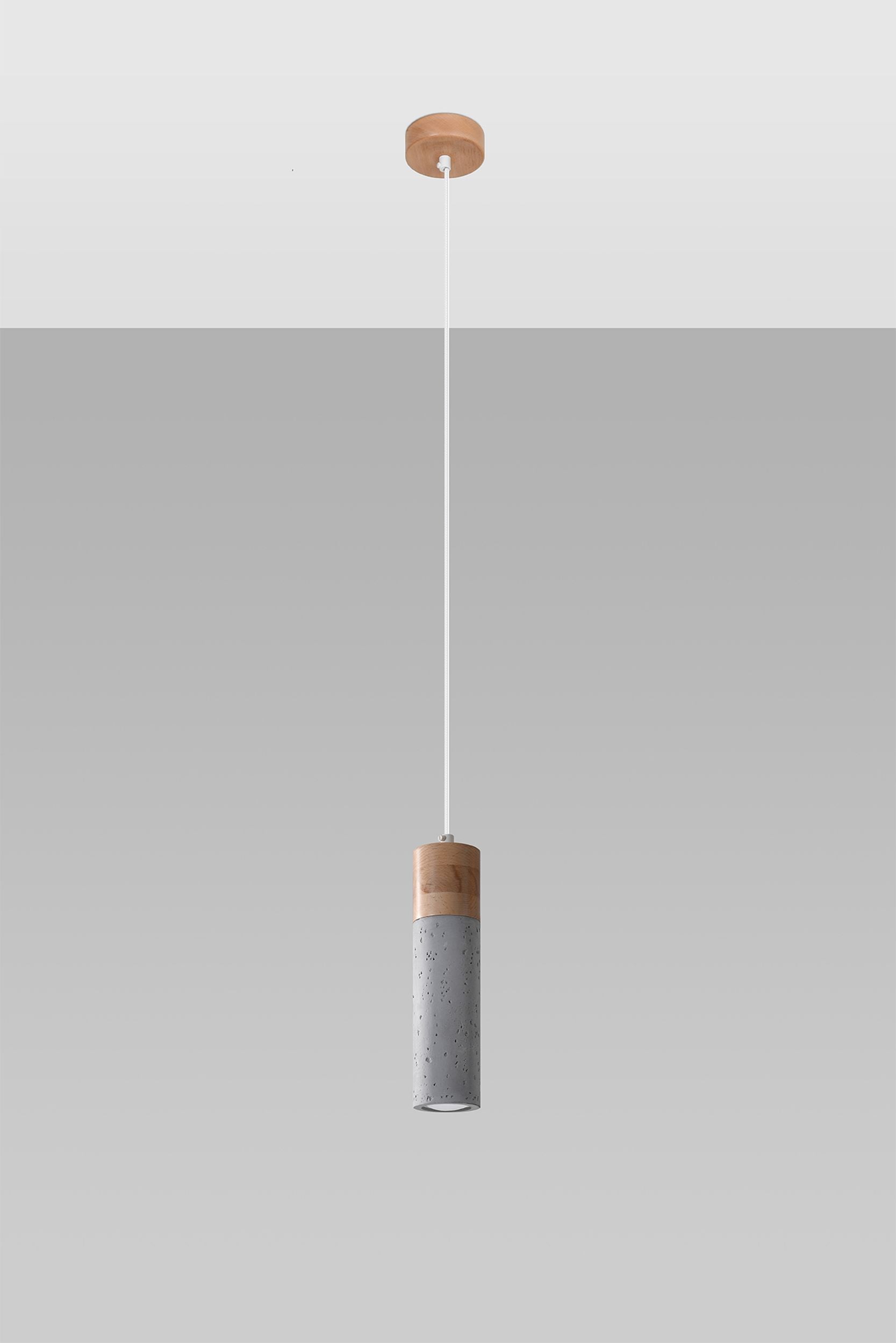 Lampa wisząca Obett średnica 7 cm x1 naturalny/beton