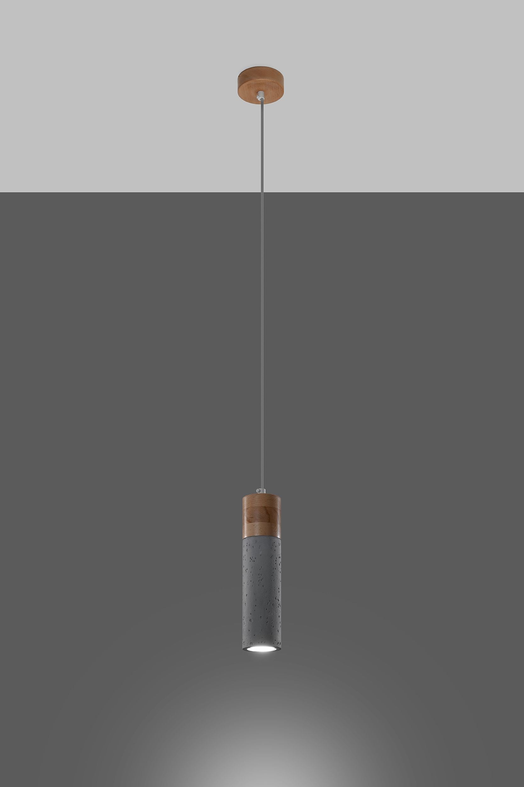 Lampa wisząca Obett średnica 7 cm x1 naturalny/beton
