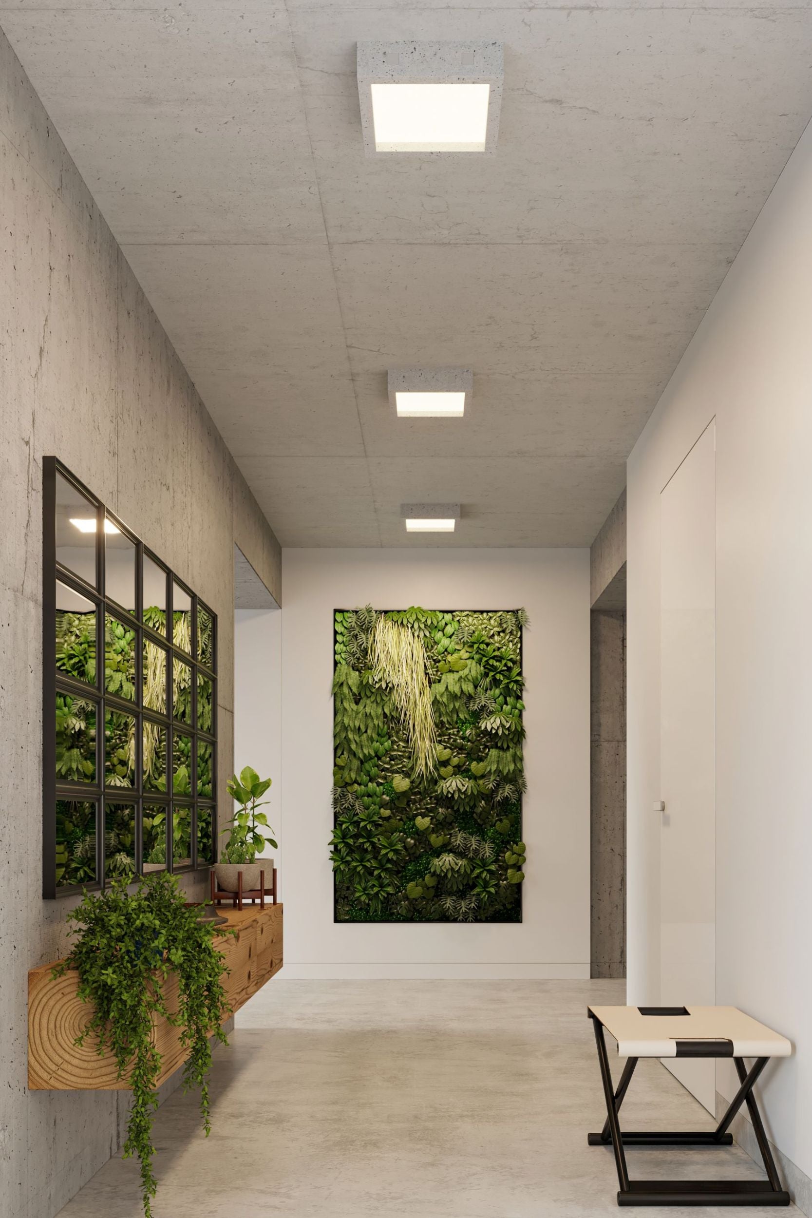 Plafon LED Obett 33x33x8 cm beton