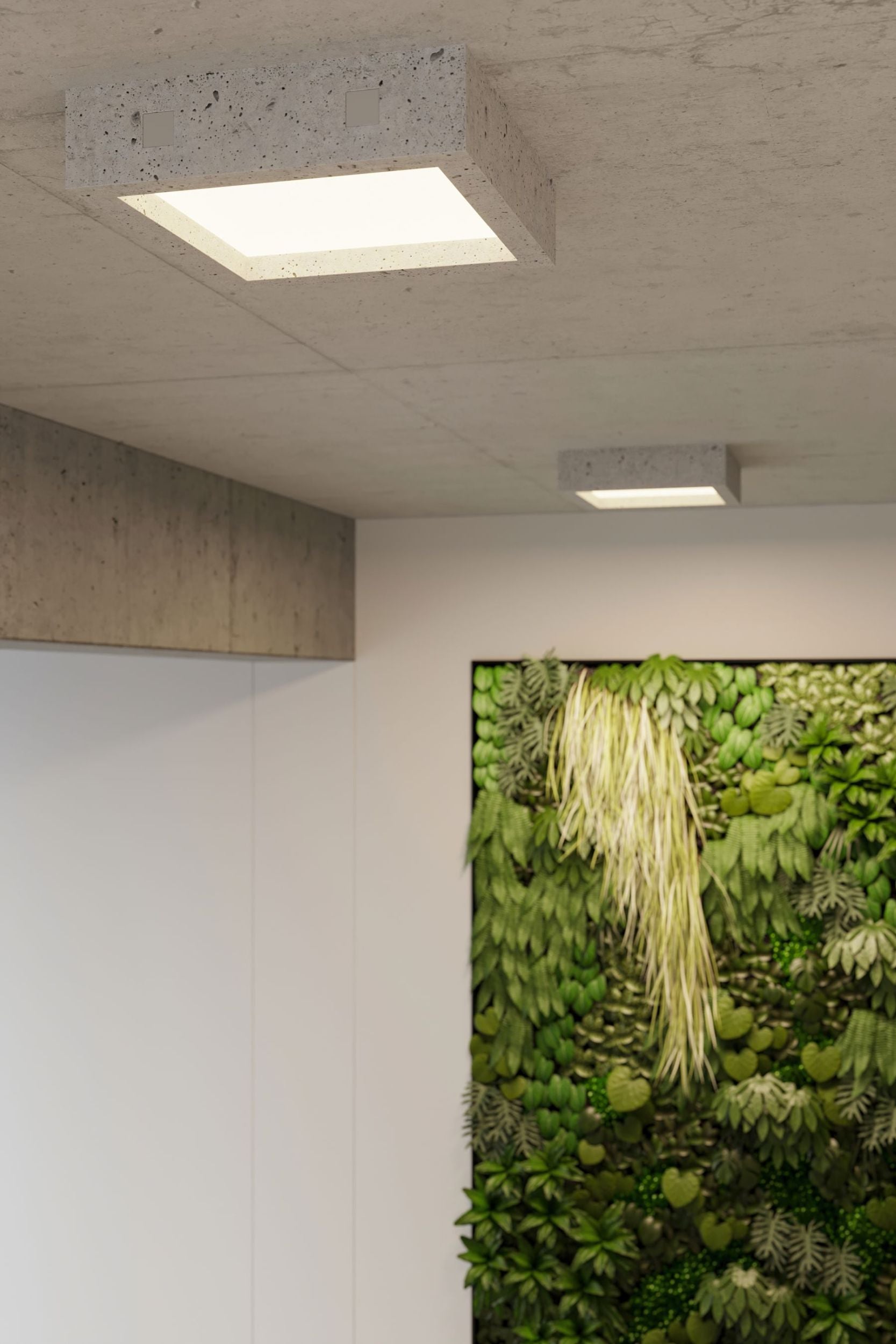 Plafon LED Obett 33x33x8 cm beton