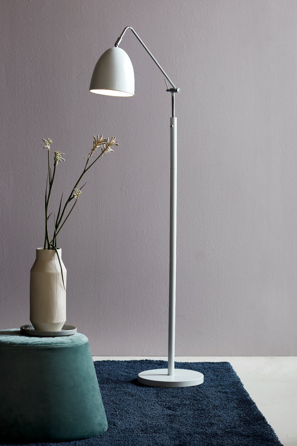 Lampa podłogowa Alexander 140 cm biała