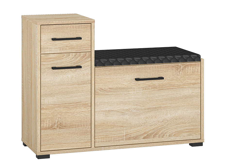 Szafka na buty Mafro z siedziskiem i szufladą 90 cm Sonoma jasna