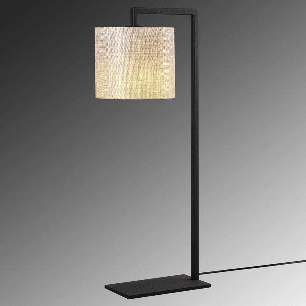 Lampa stołowa Gicanna klasyczna średnica 20 cm kremowa/czarna