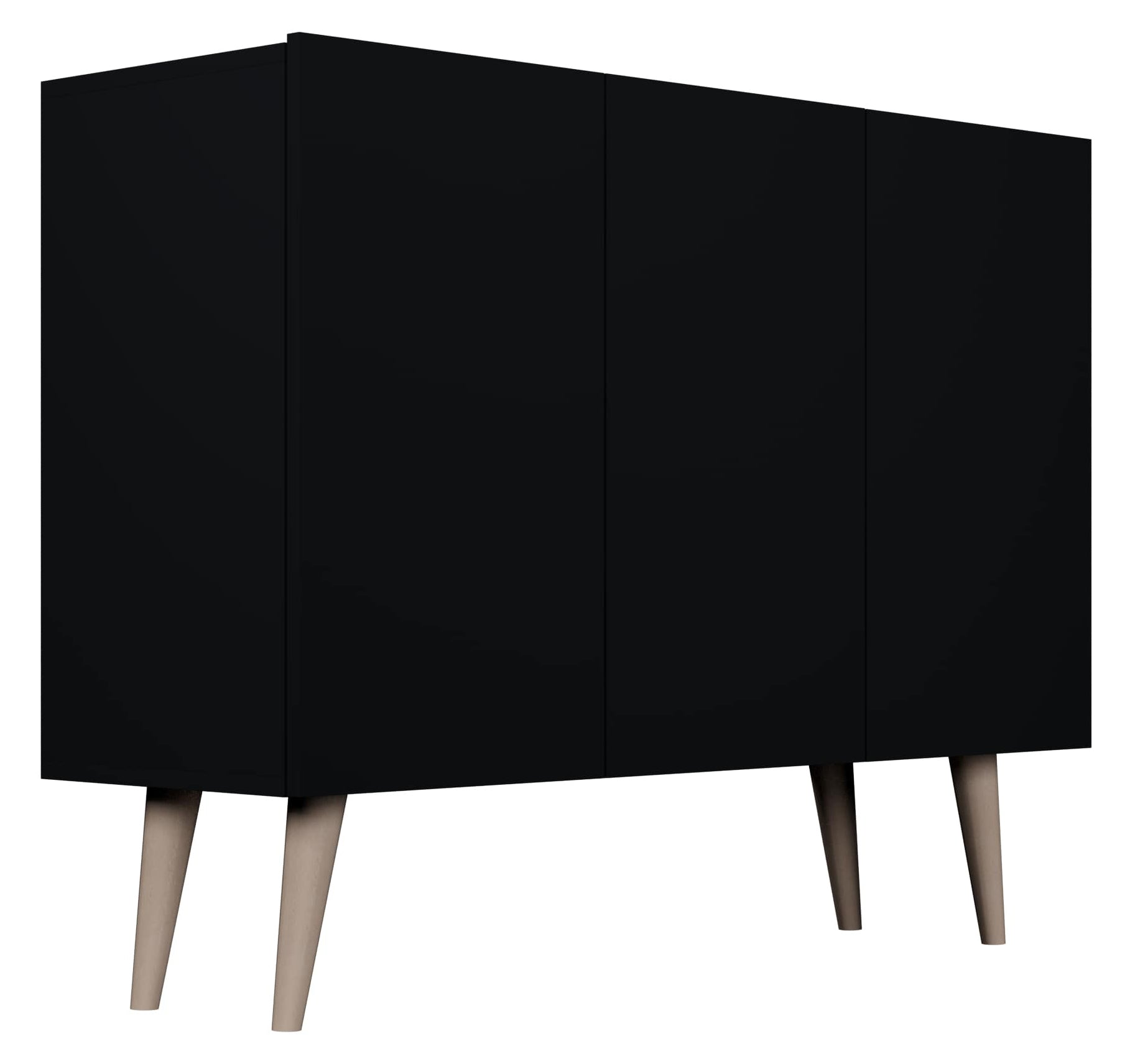 Komoda trzydrzwiowa Damally 120 cm czarna