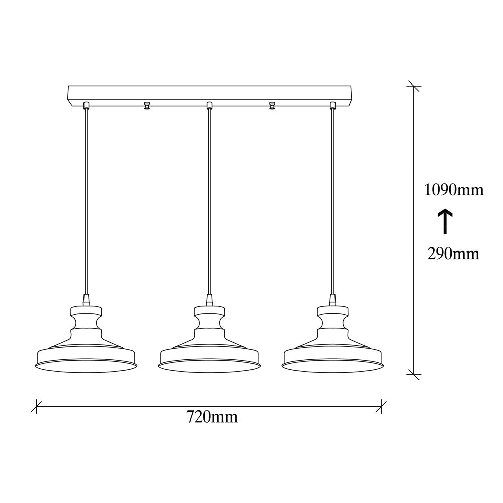 Lampa wisząca Novillian x3 czarna