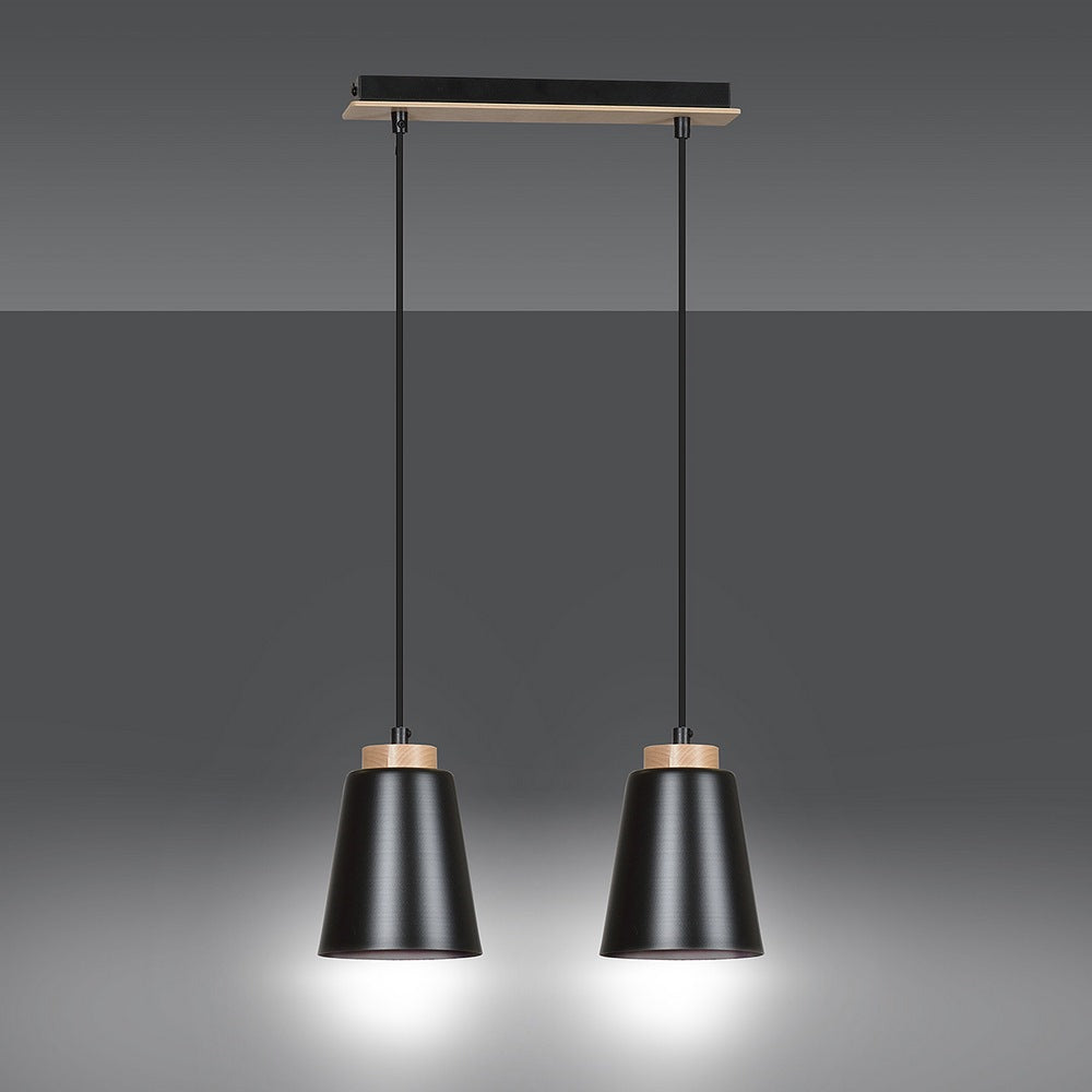 Lampa wisząca Montieri czarna x2
