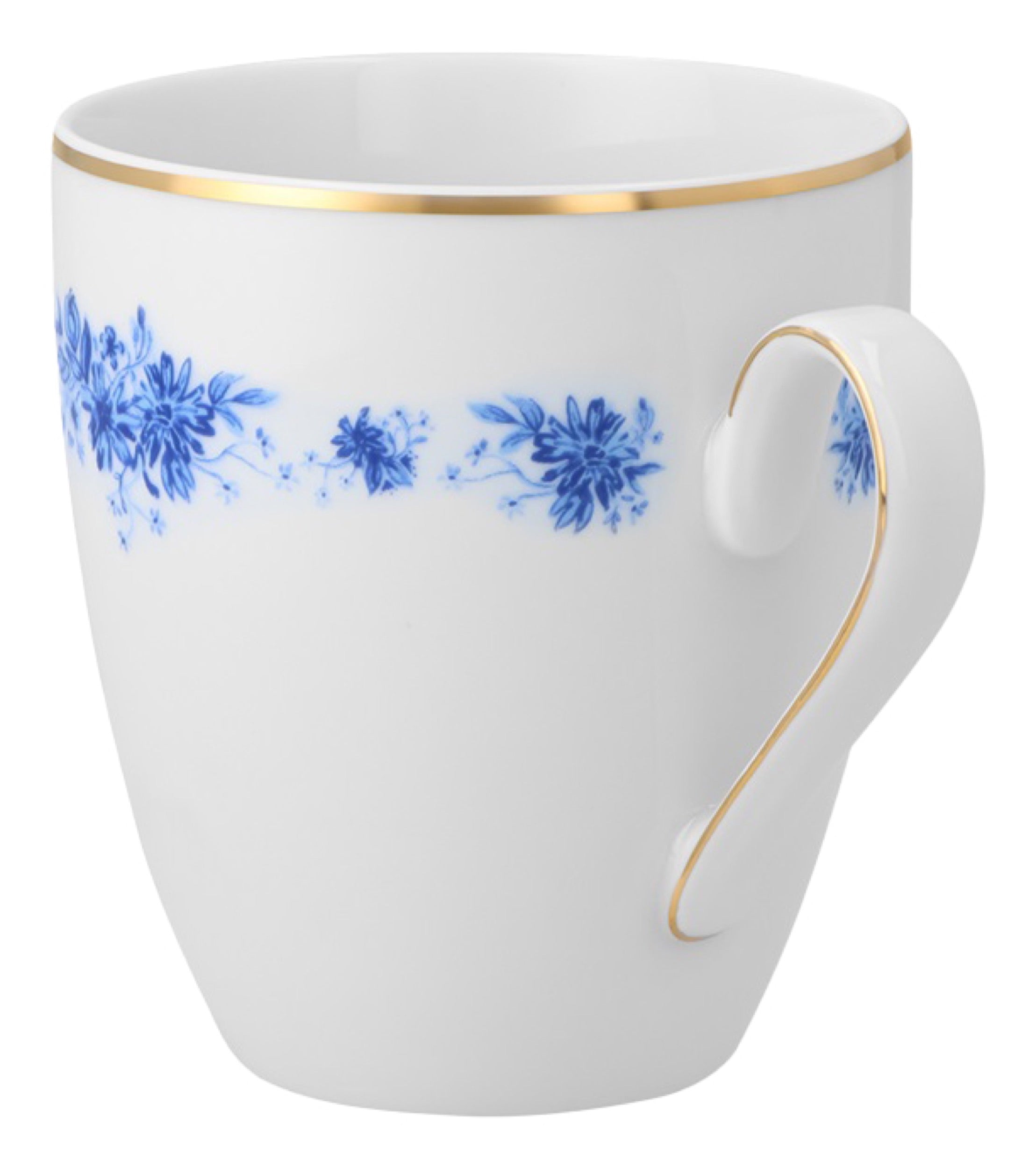 Kubek porcelanowy Alaska 390 ml biało-niebieski
