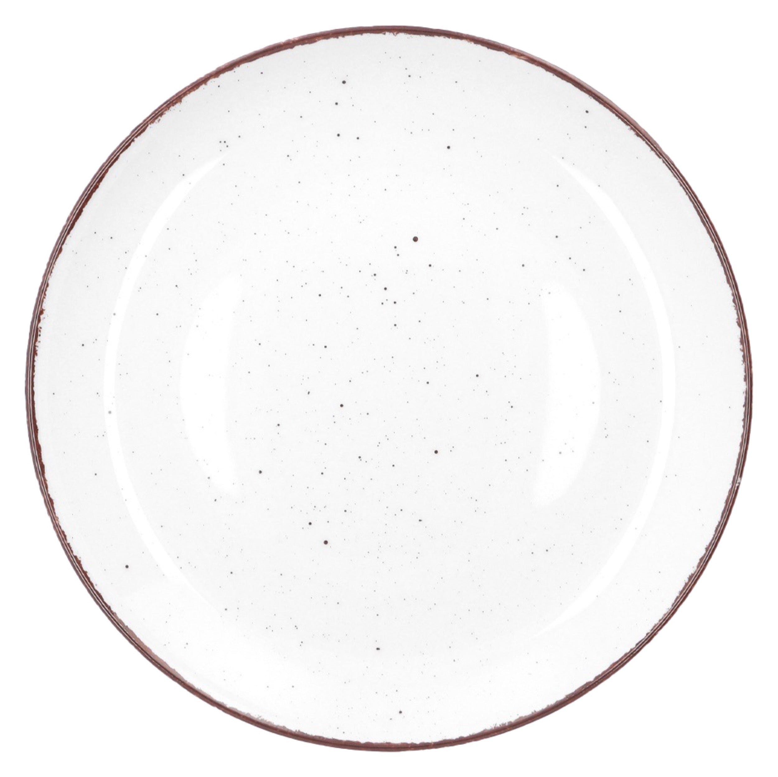 Zestaw talerzy porcelanowych dla 6 os. City biało-brązowy