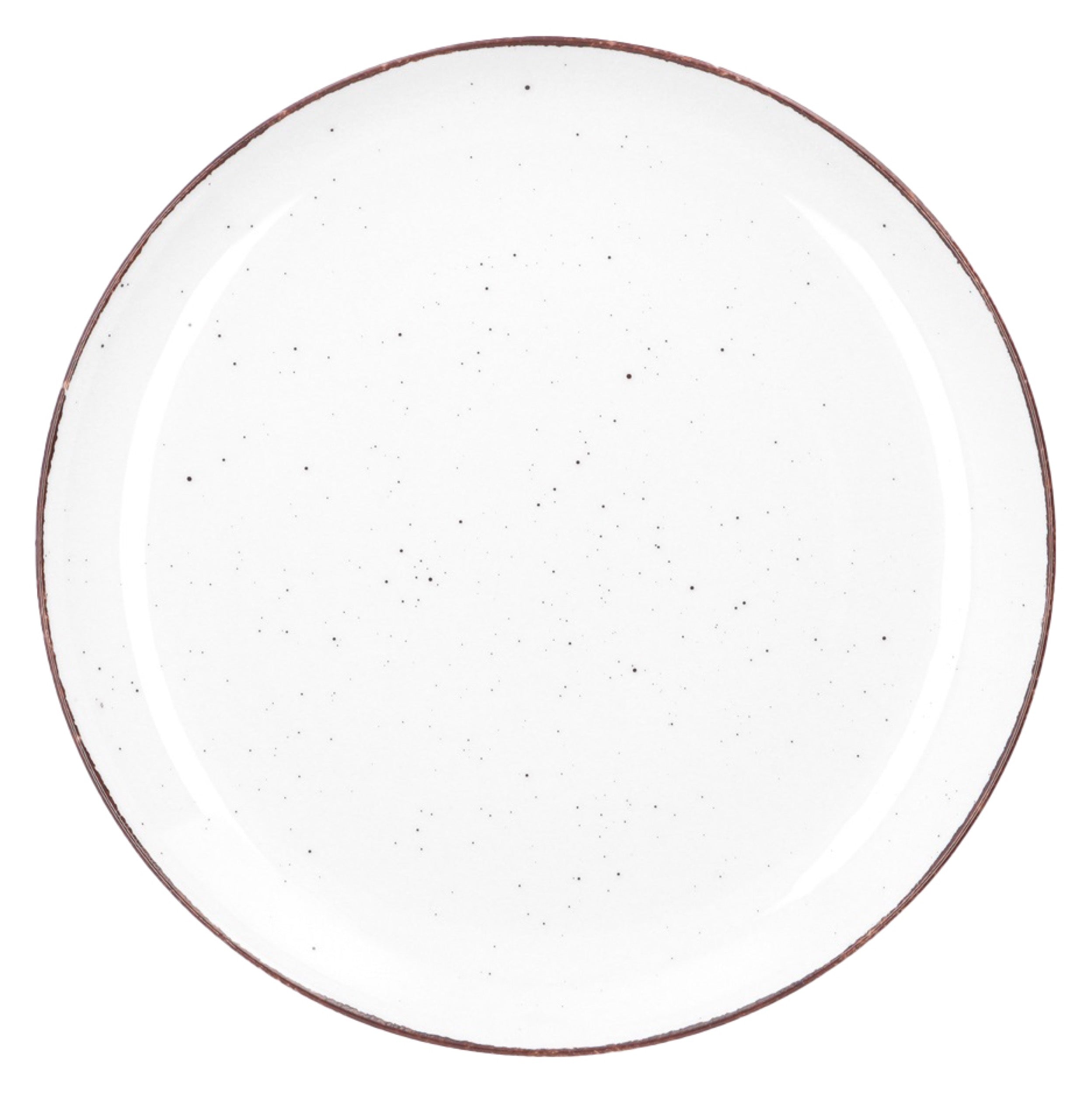 Zestaw talerzy porcelanowych dla 6 os. City biało-brązowy