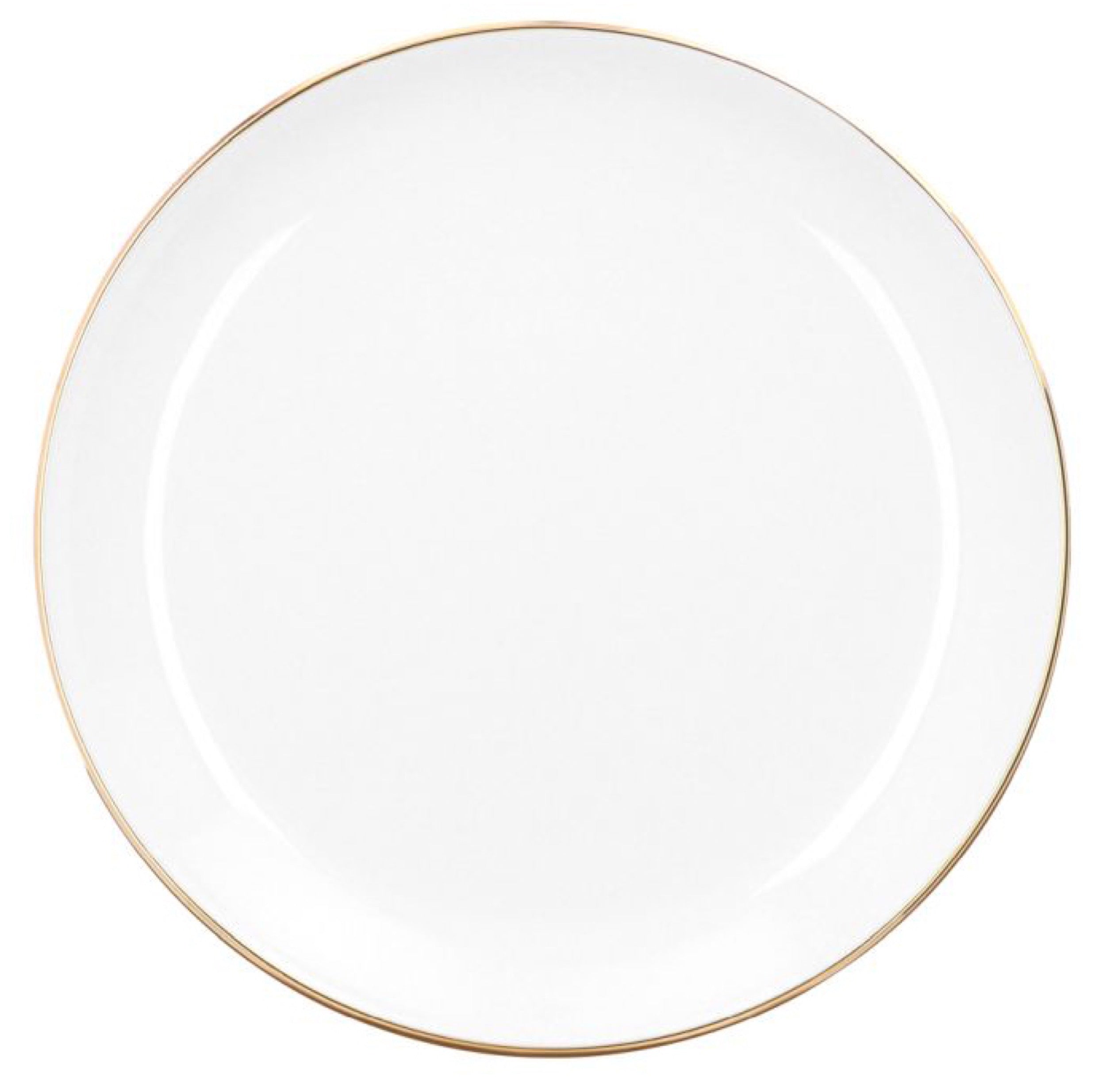 Zestaw talerzy porcelanowych dla 6 os. City biało-złote