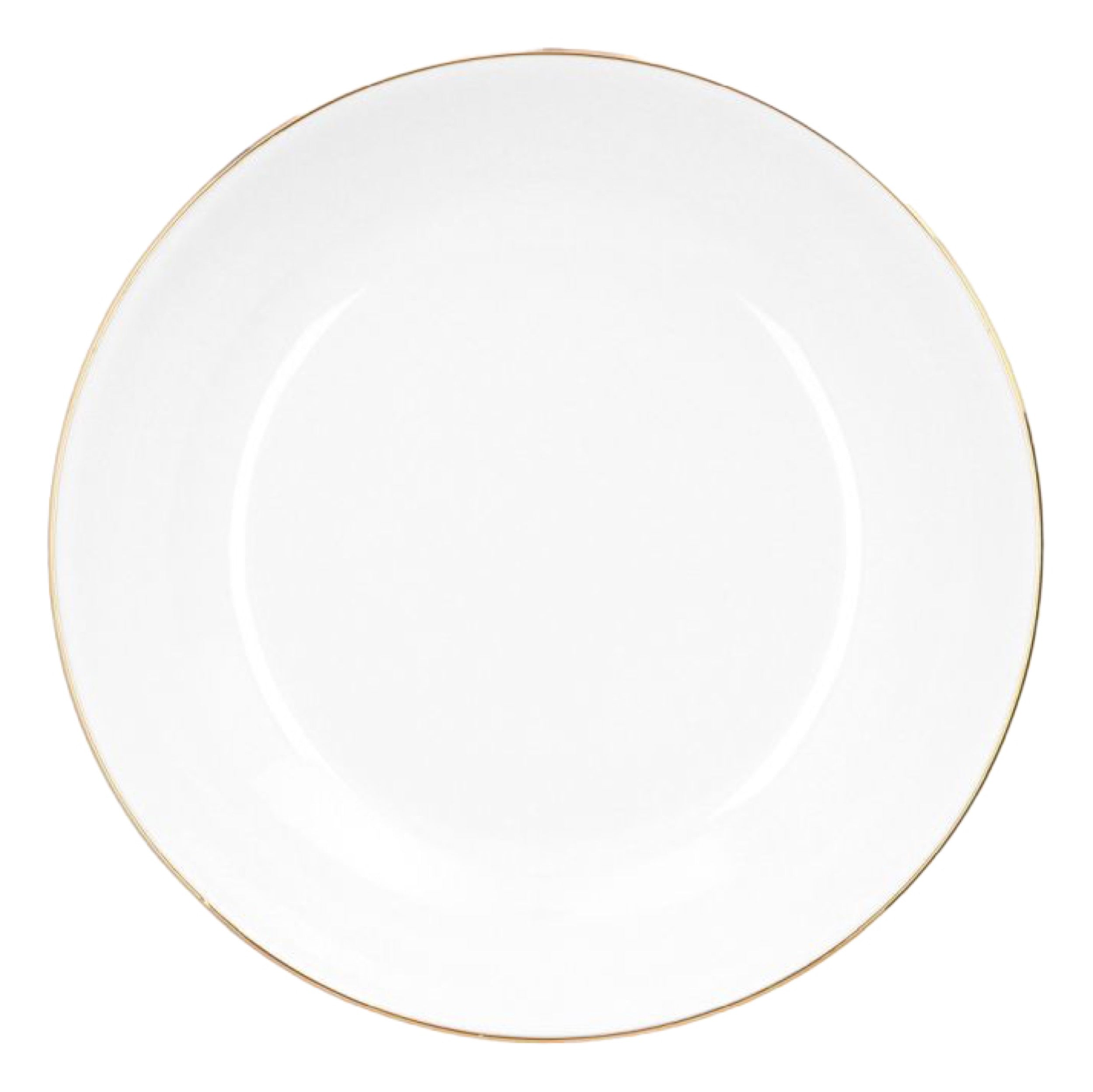 Zestaw talerzy porcelanowych dla 6 os. City biało-złote