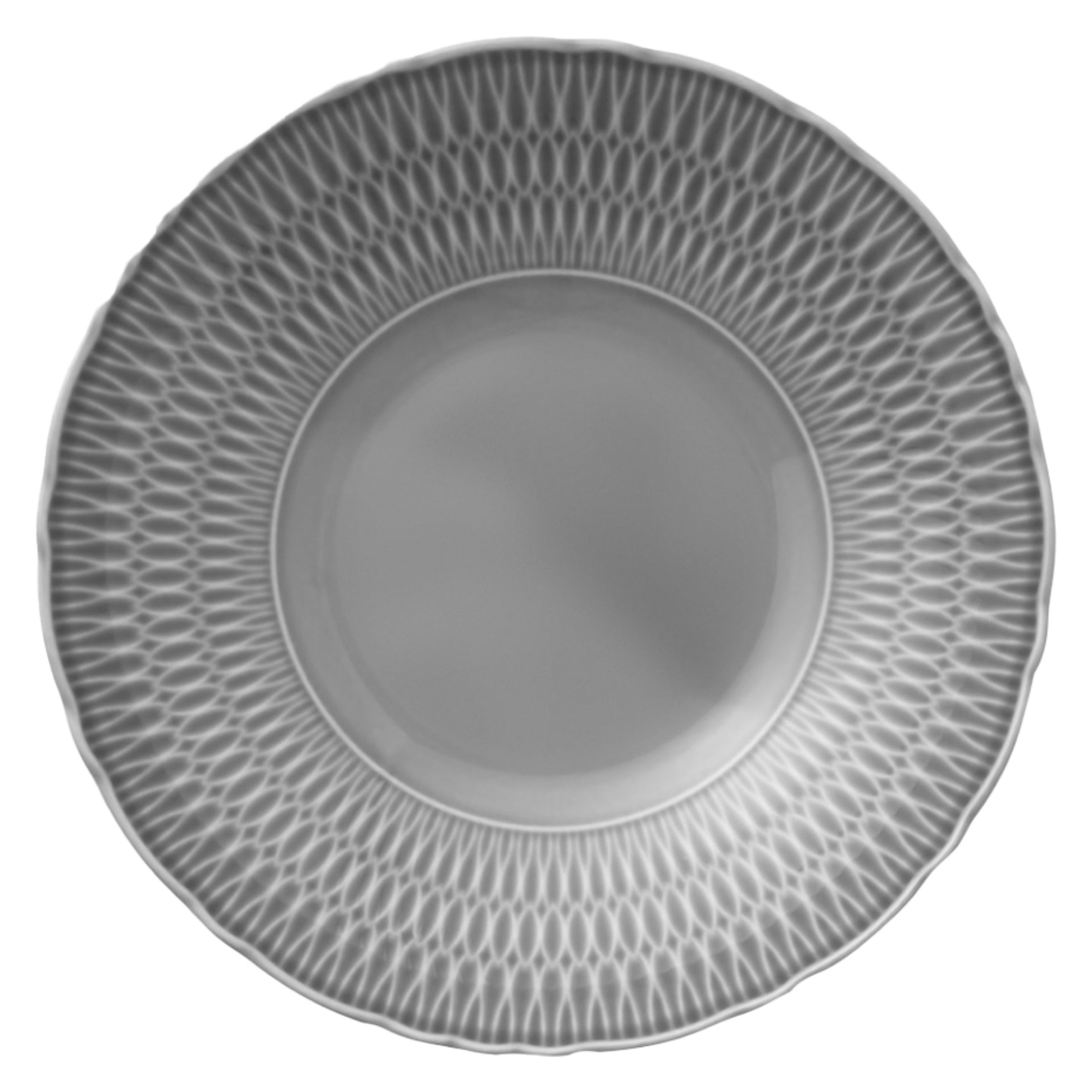 Zestaw talerzy porcelanowych dla 6 os. Sofia szary