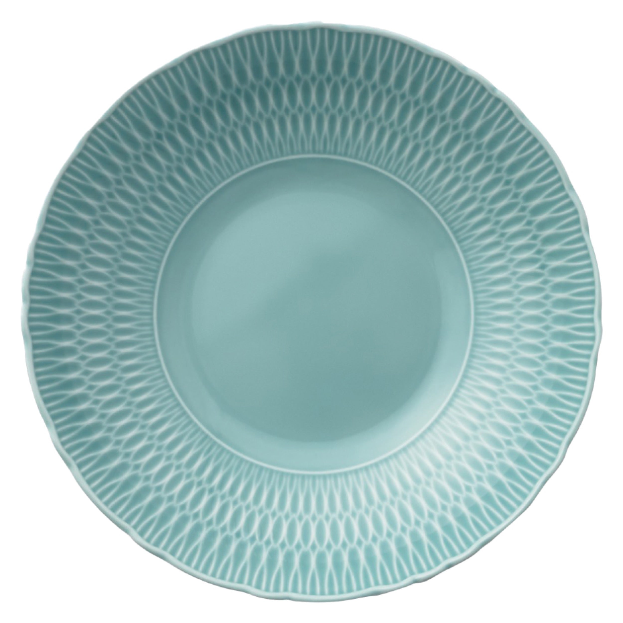 Zestaw talerzy porcelanowych dla 6 os. Sofia lazurowy