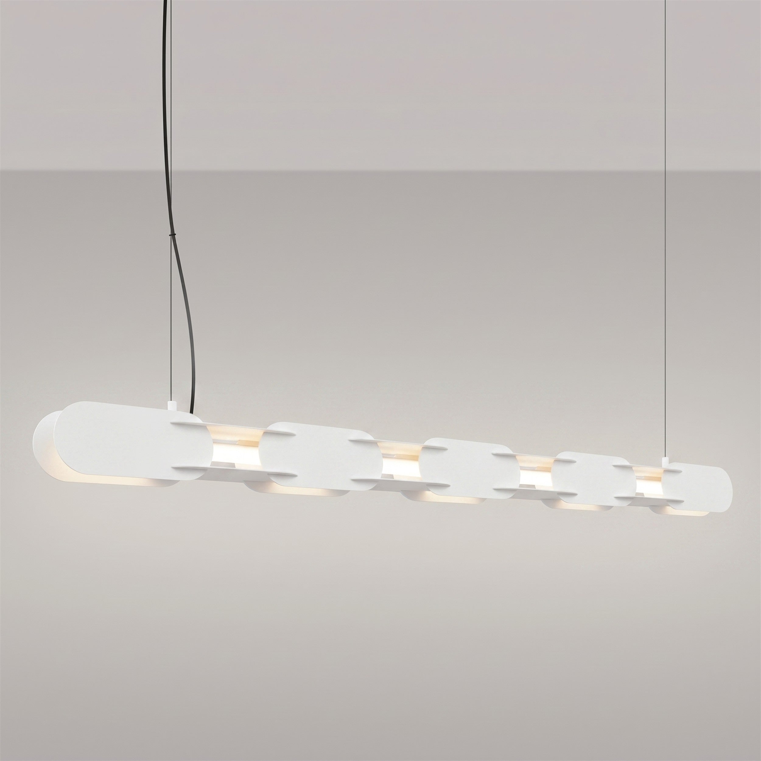 Lampa wisząca Chain 158 cm LED biała