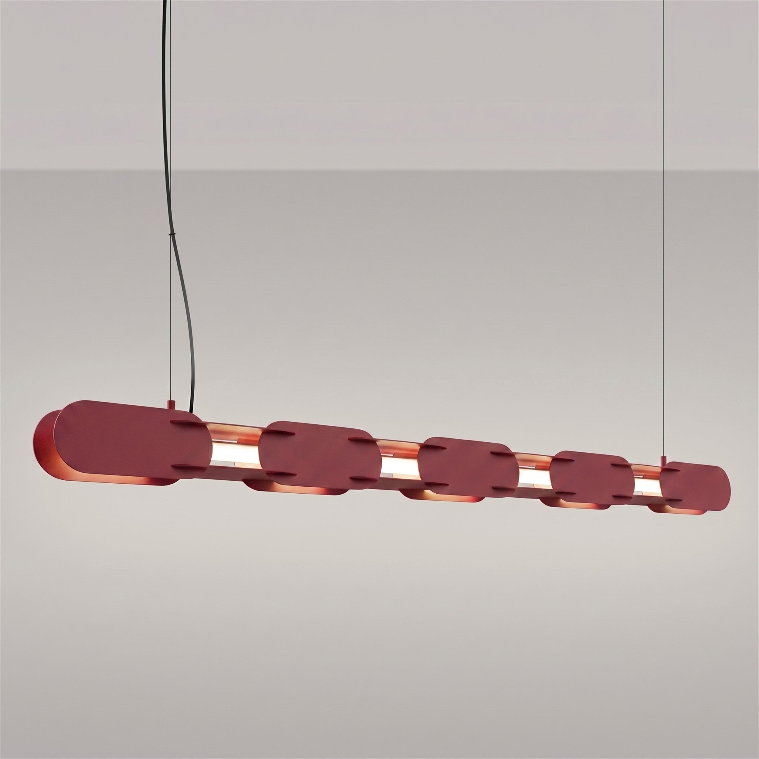 Lampa wisząca Chain 158 cm LED burgund