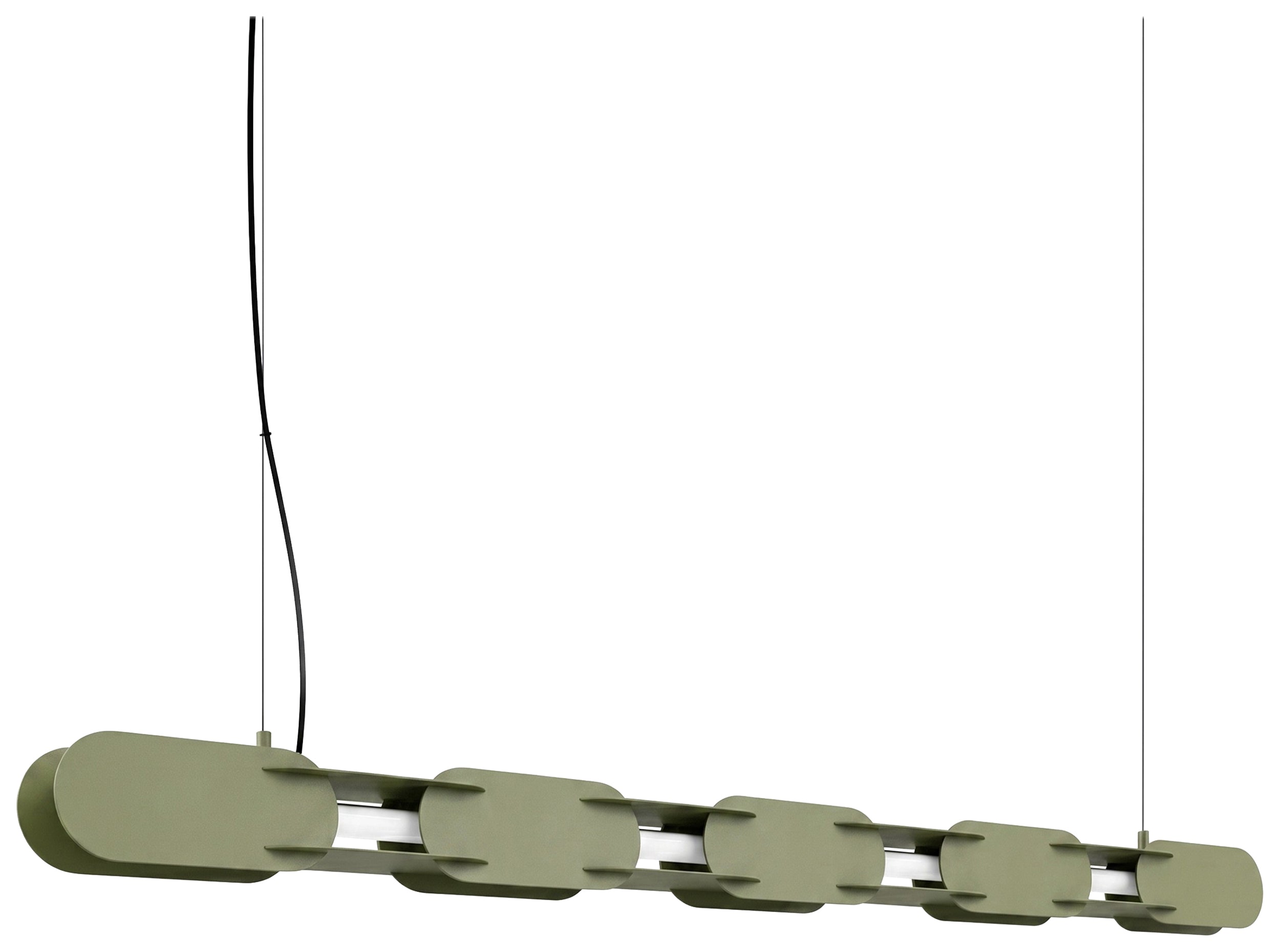 Lampa wisząca Chain 158 cm LED zielona oliwka