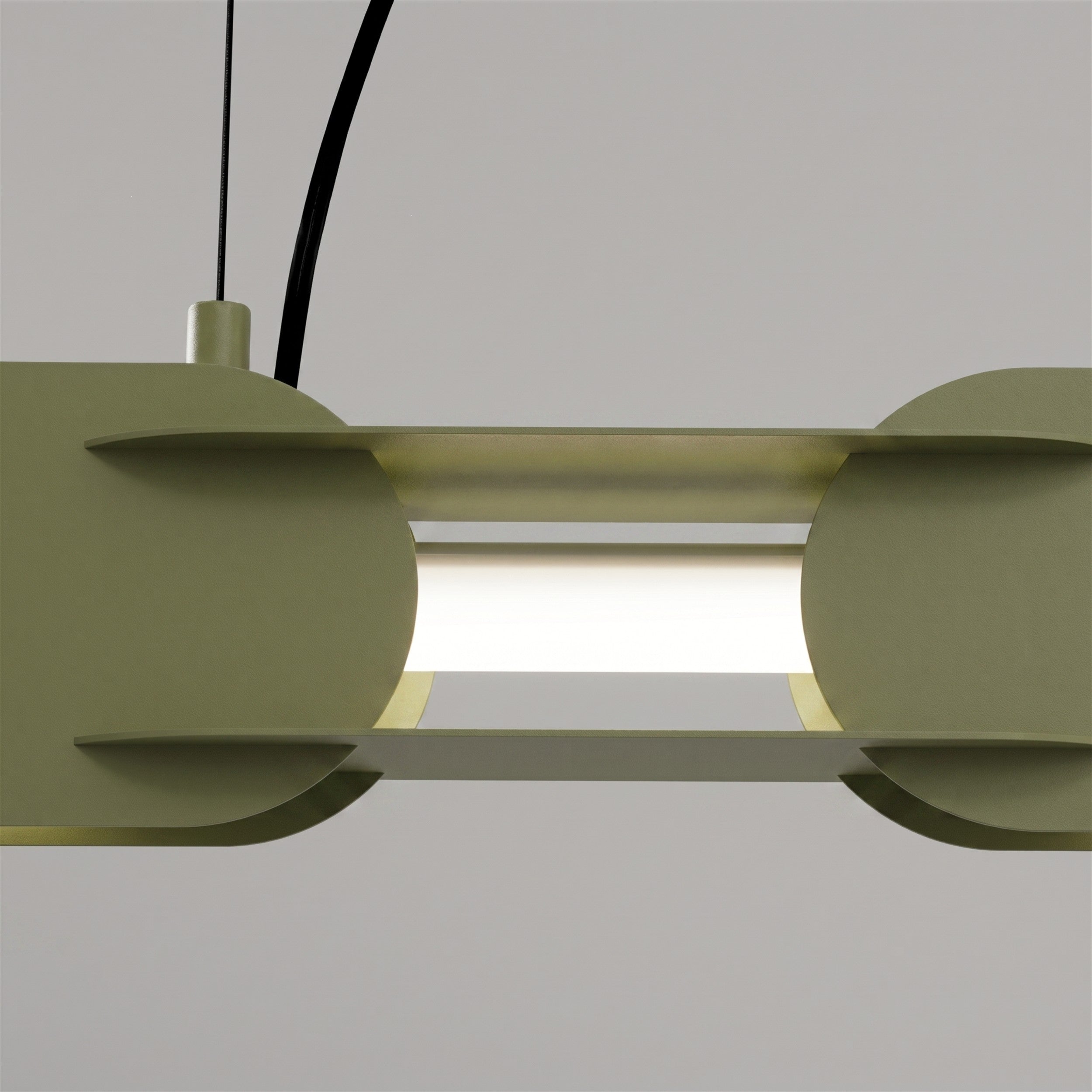Lampa wisząca Chain 158 cm LED zielona oliwka