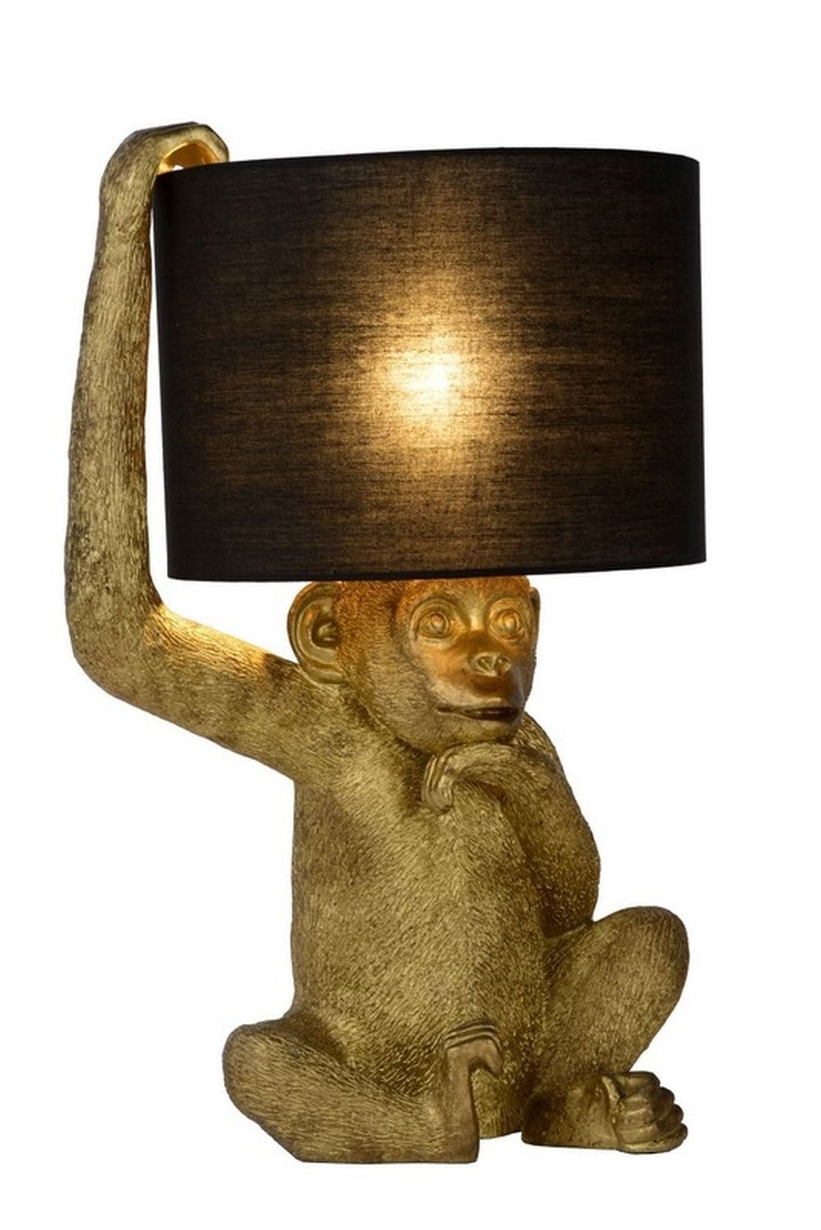Lampa stołowa Chimp małpka złota