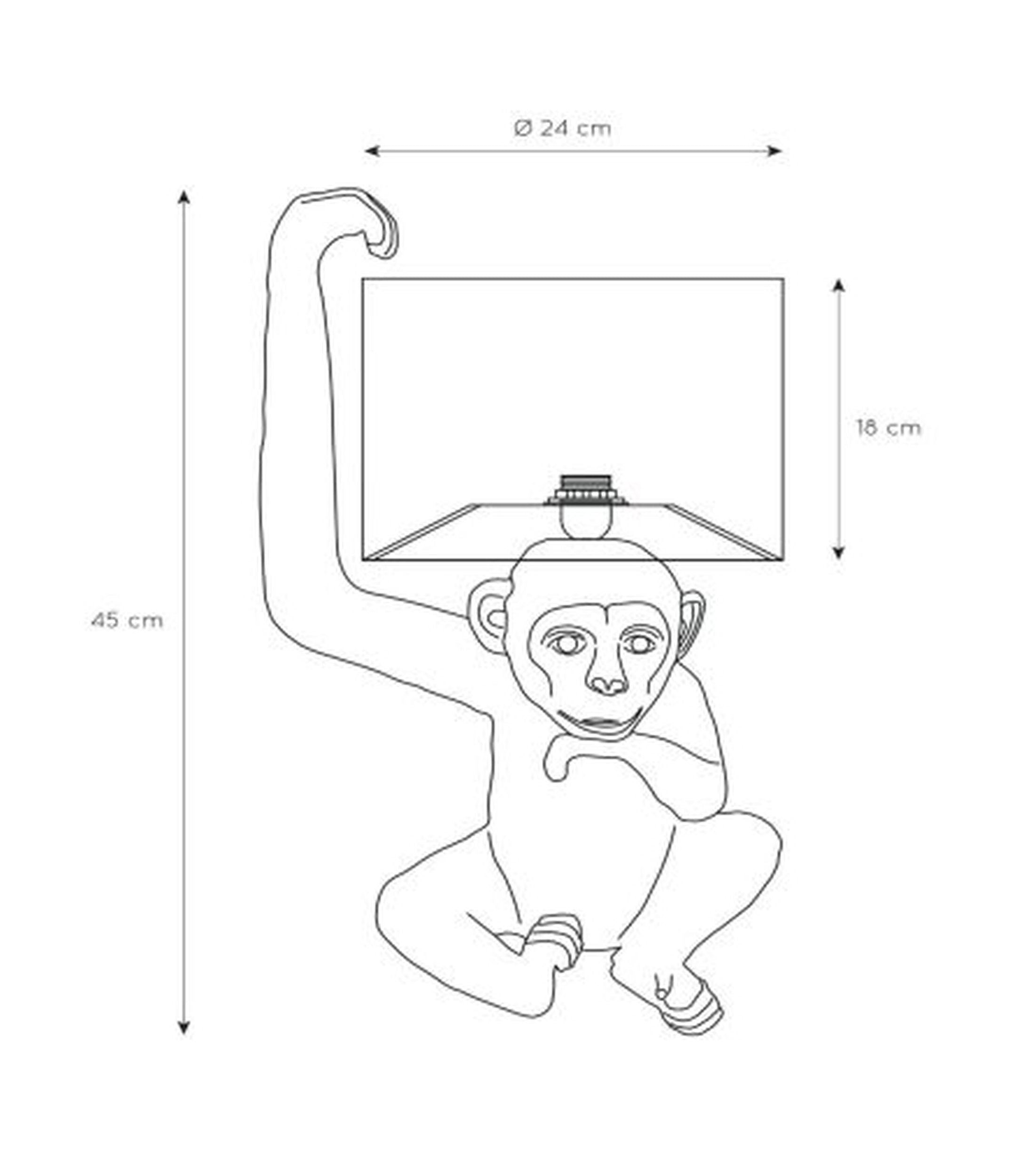 Lampa stołowa Chimp małpka złota