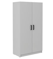 Szafa dwudrzwiowa Stundly z ośmioma półkami 80 cm Szary