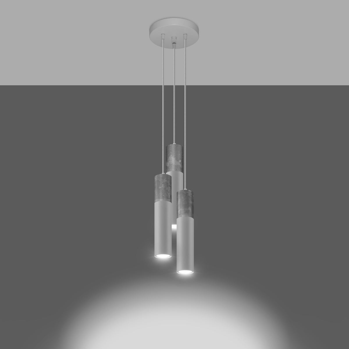 Lampa wisząca Borgio 3P biała