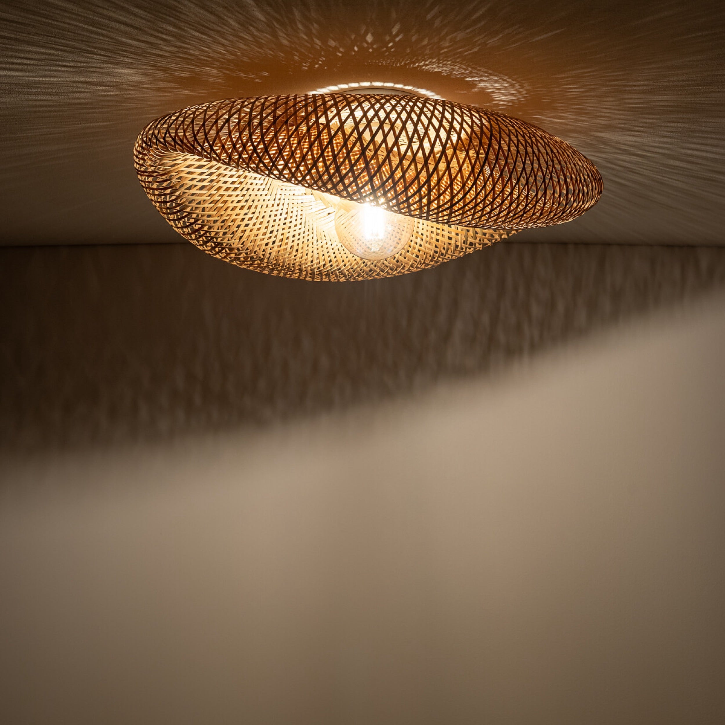 Plafon Havana 44x60 cm rattanowy