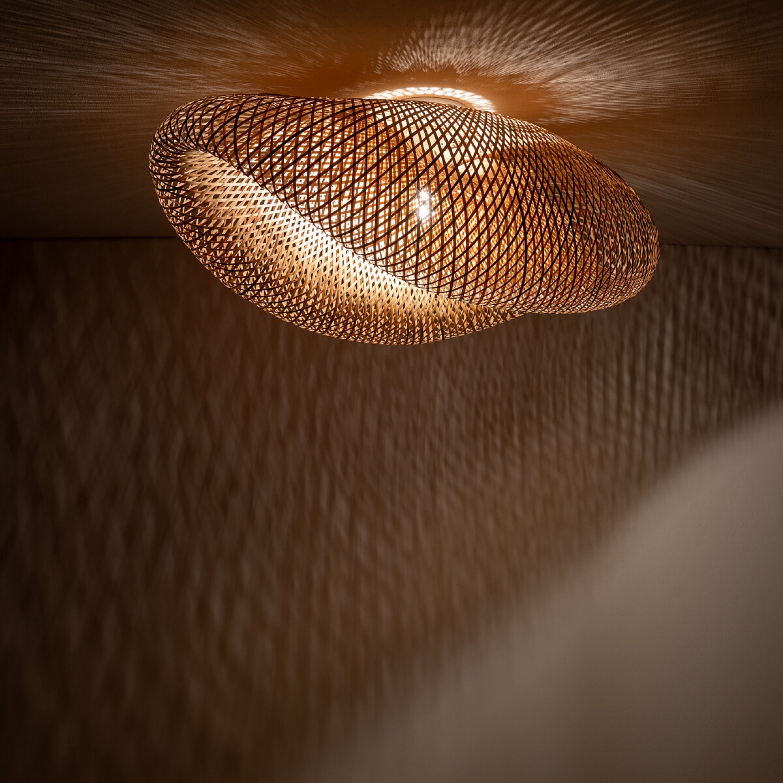 Plafon Havana 59x80 cm rattanowy