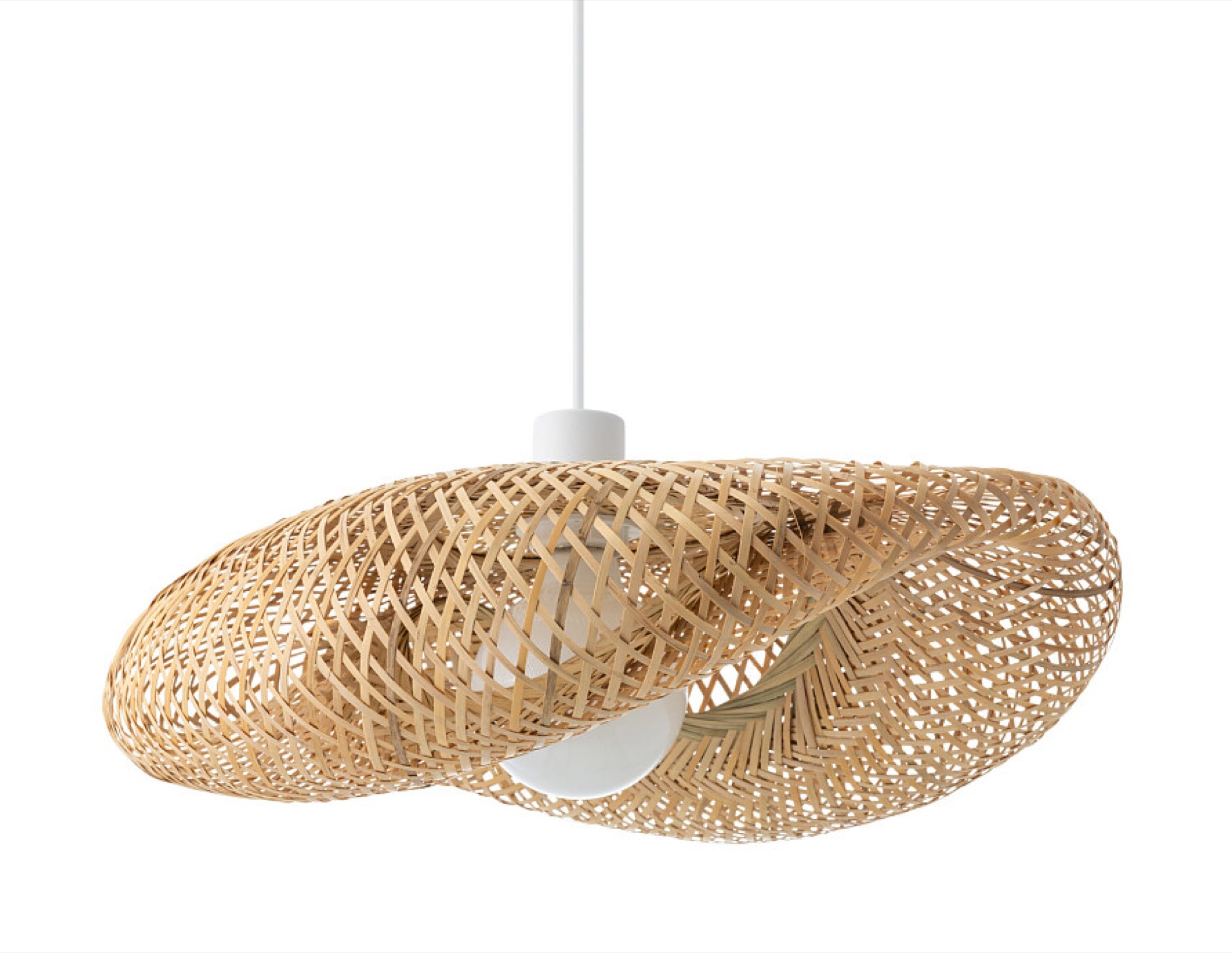 Lampa wisząca Havana 35x50 cm rattanowa