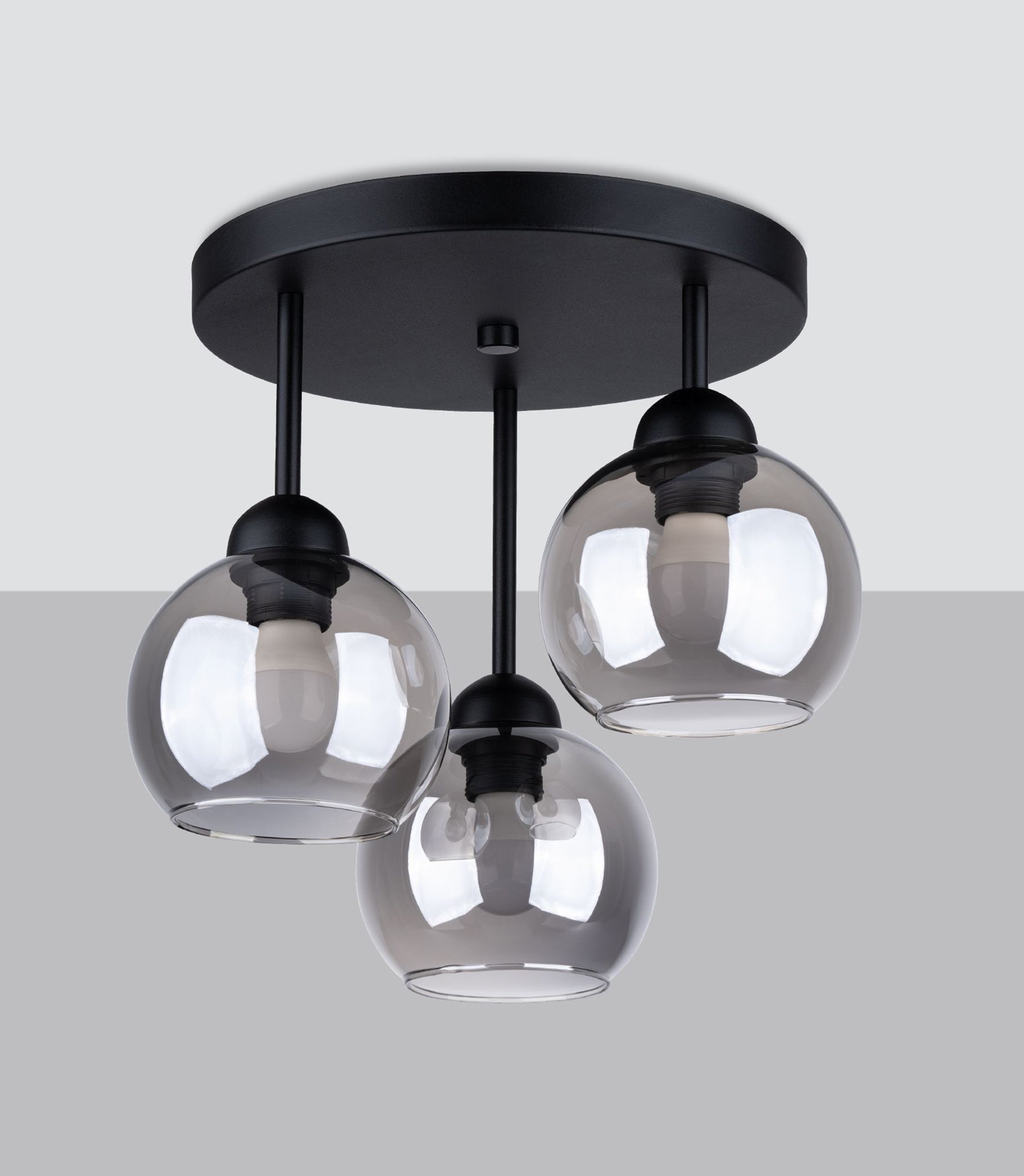 Lampa wisząca Crosians 35x35 cm x3 czarny