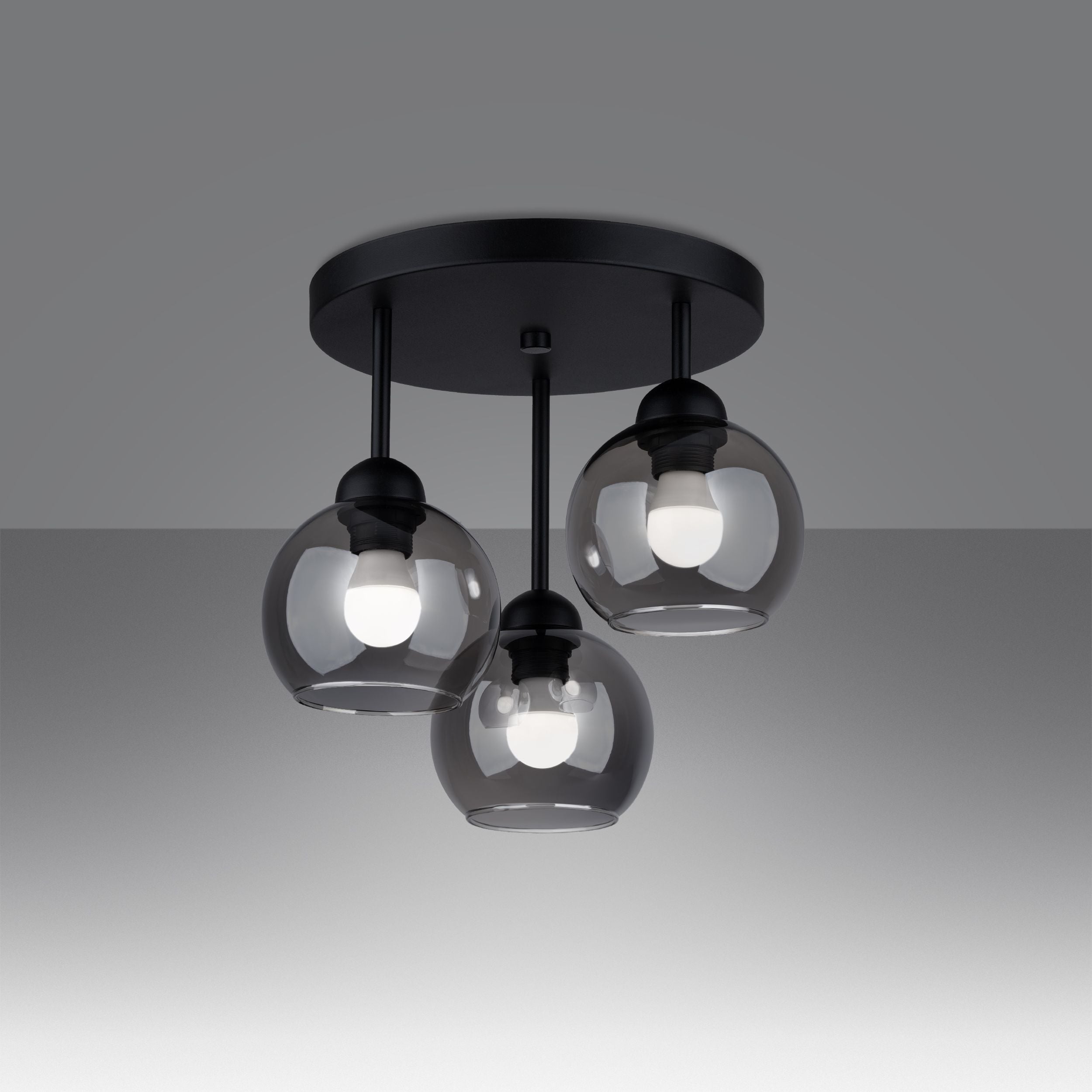 Lampa wisząca Crosians 35x35 cm x3 czarny