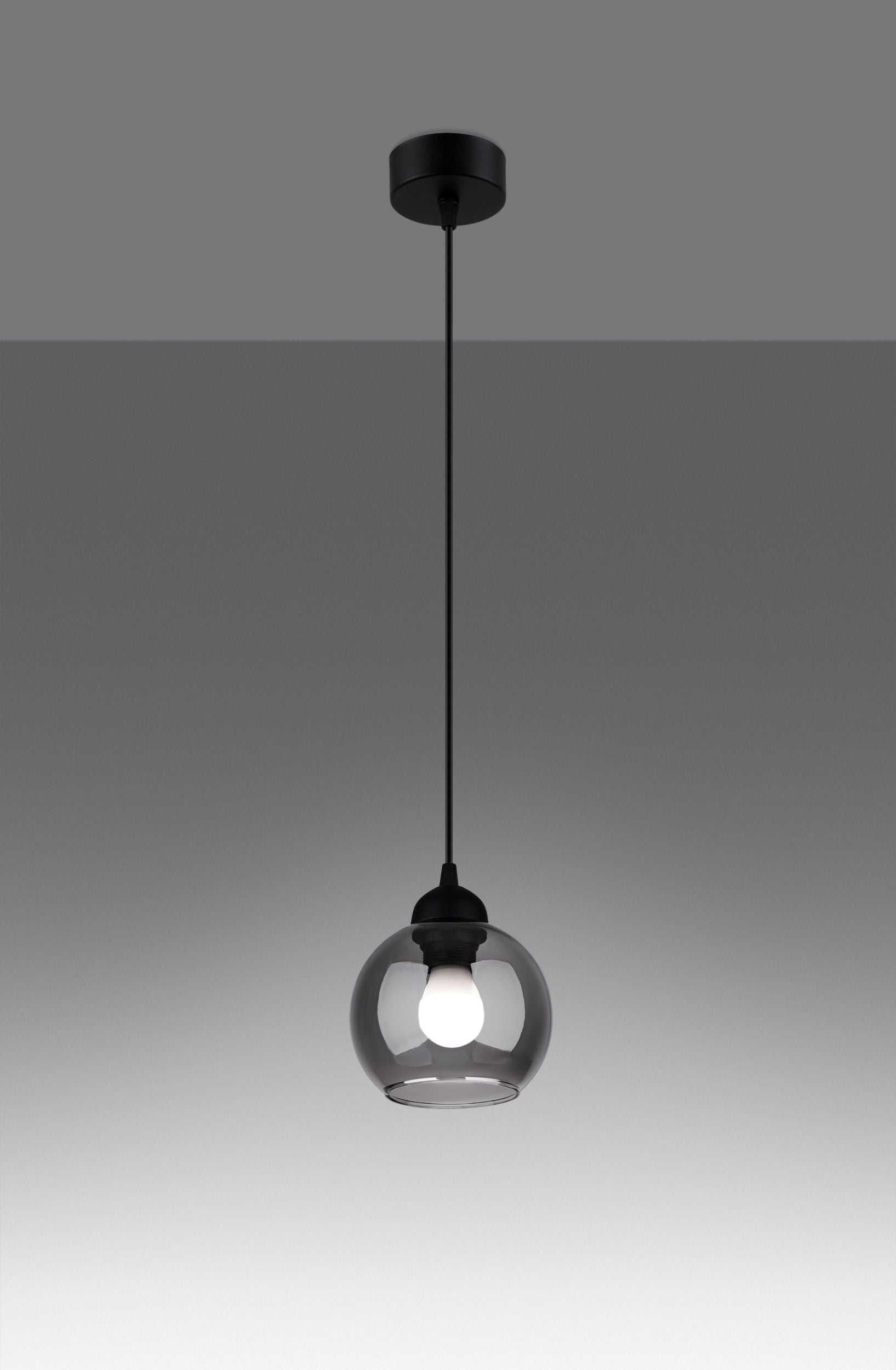 Lampa wisząca Crosians średnica 15 cm czarna