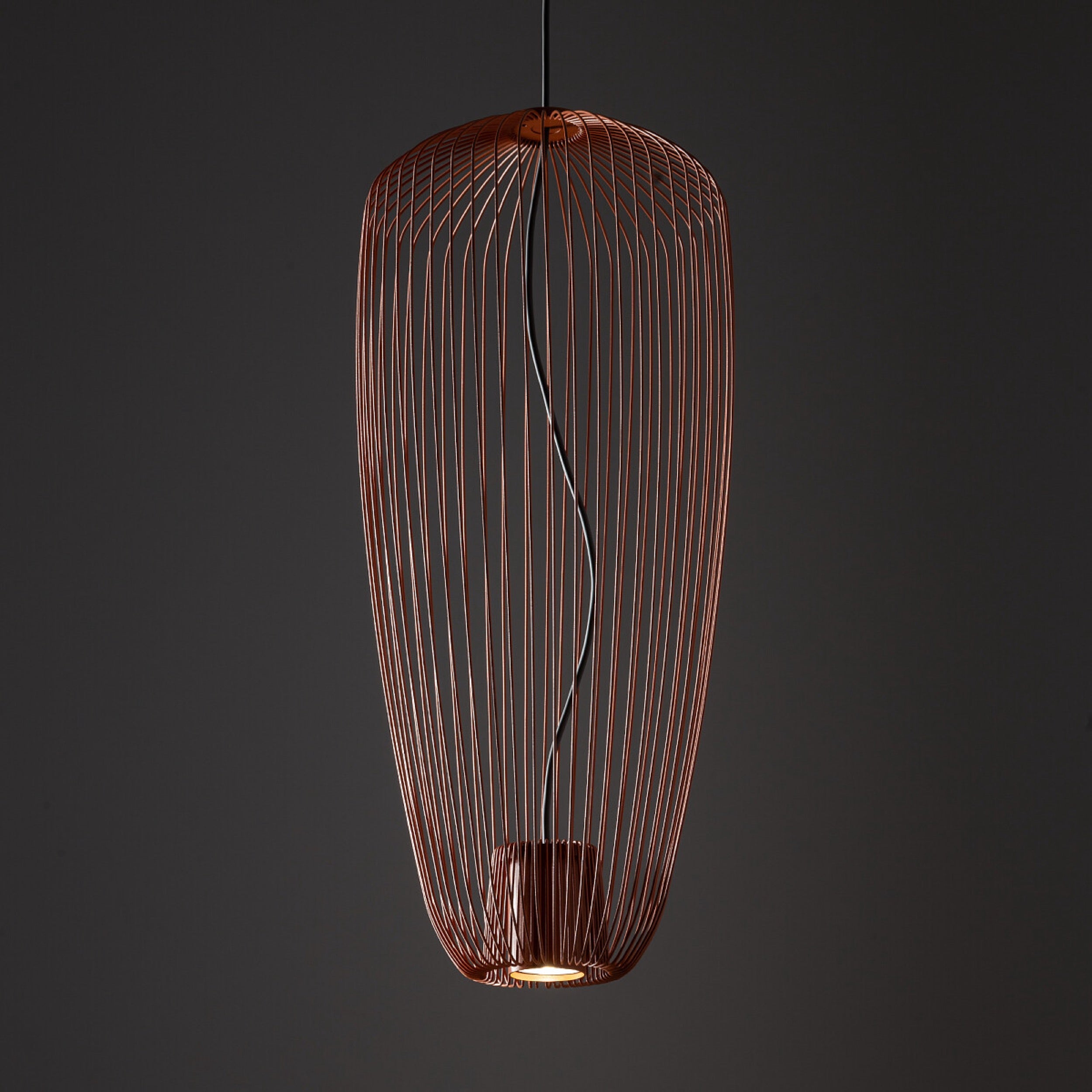 Lampa wisząca Pumpkin 27x65 cm terracotta