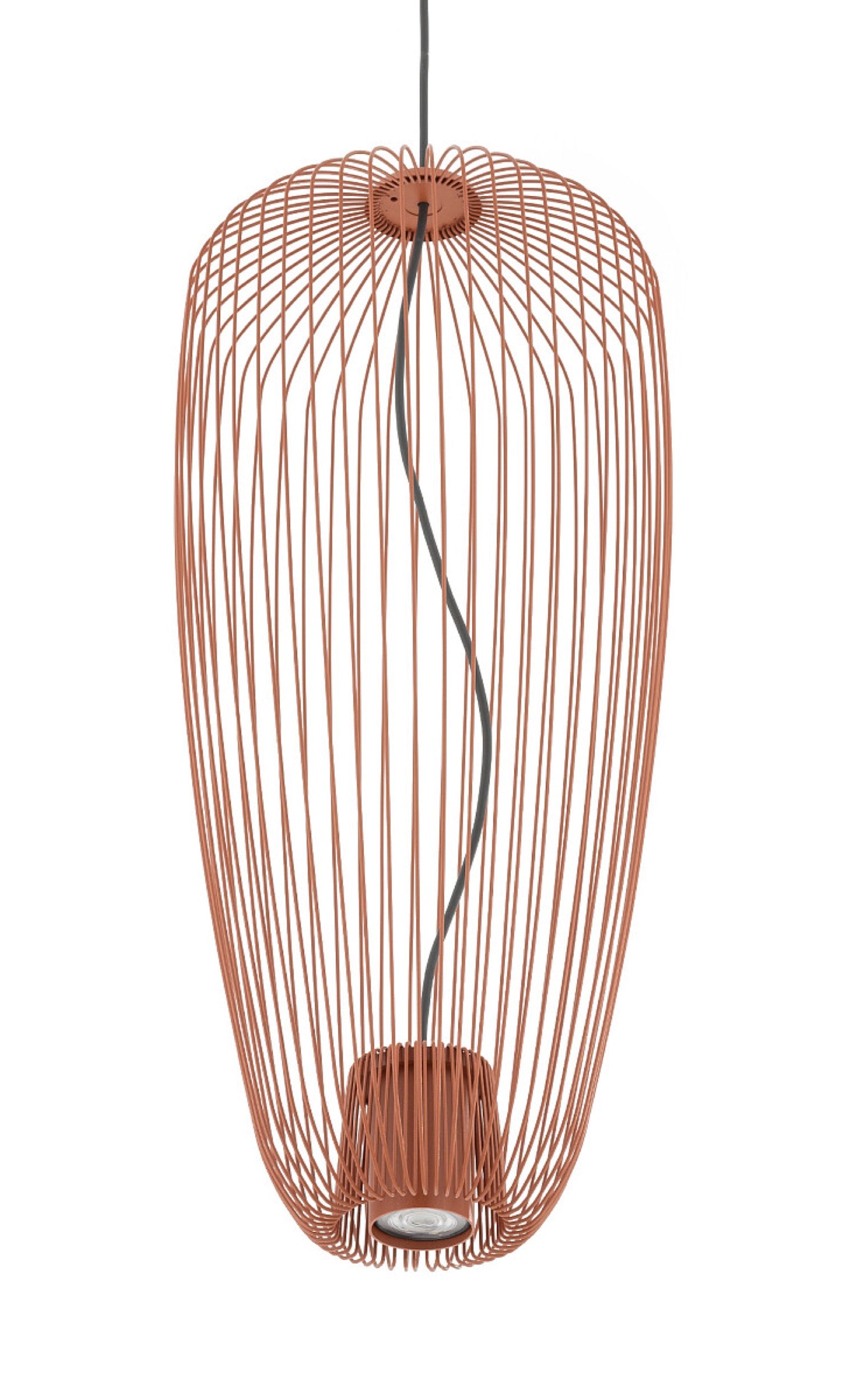 Lampa wisząca Pumpkin 27x65 cm terracotta