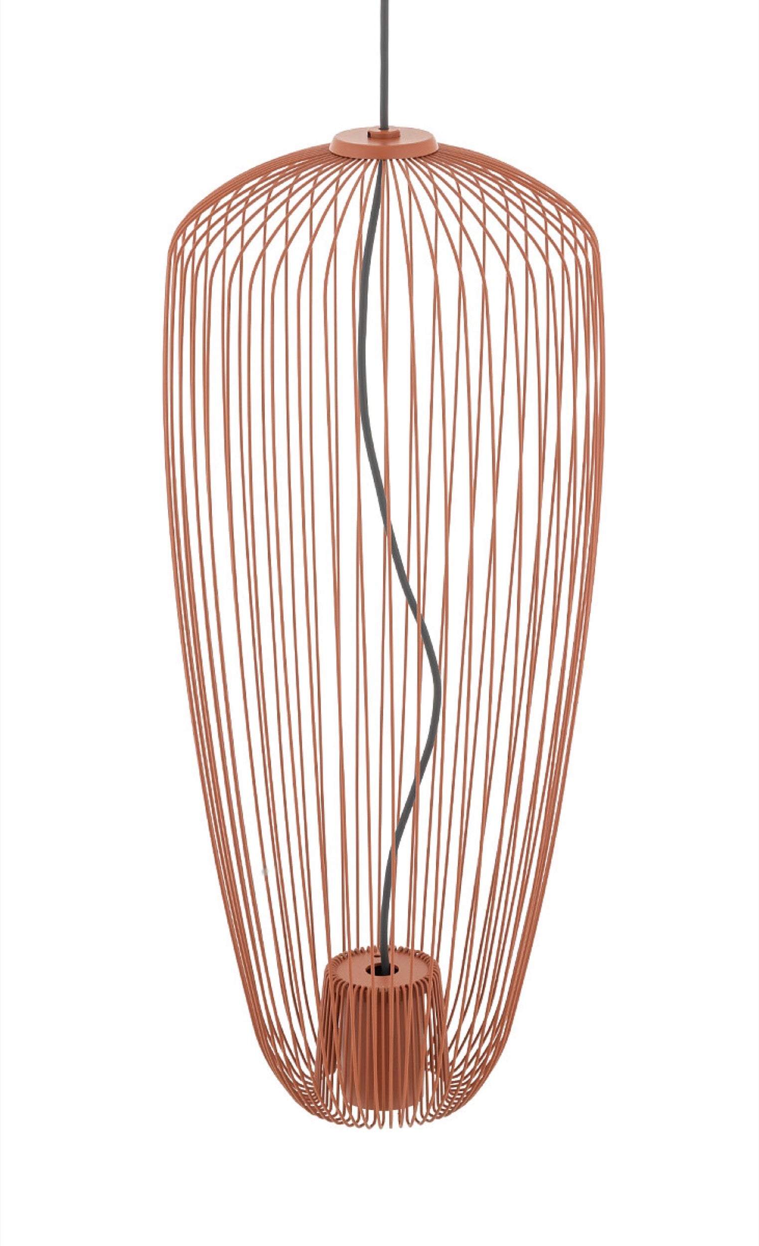 Lampa wisząca Pumpkin 27x65 cm terracotta