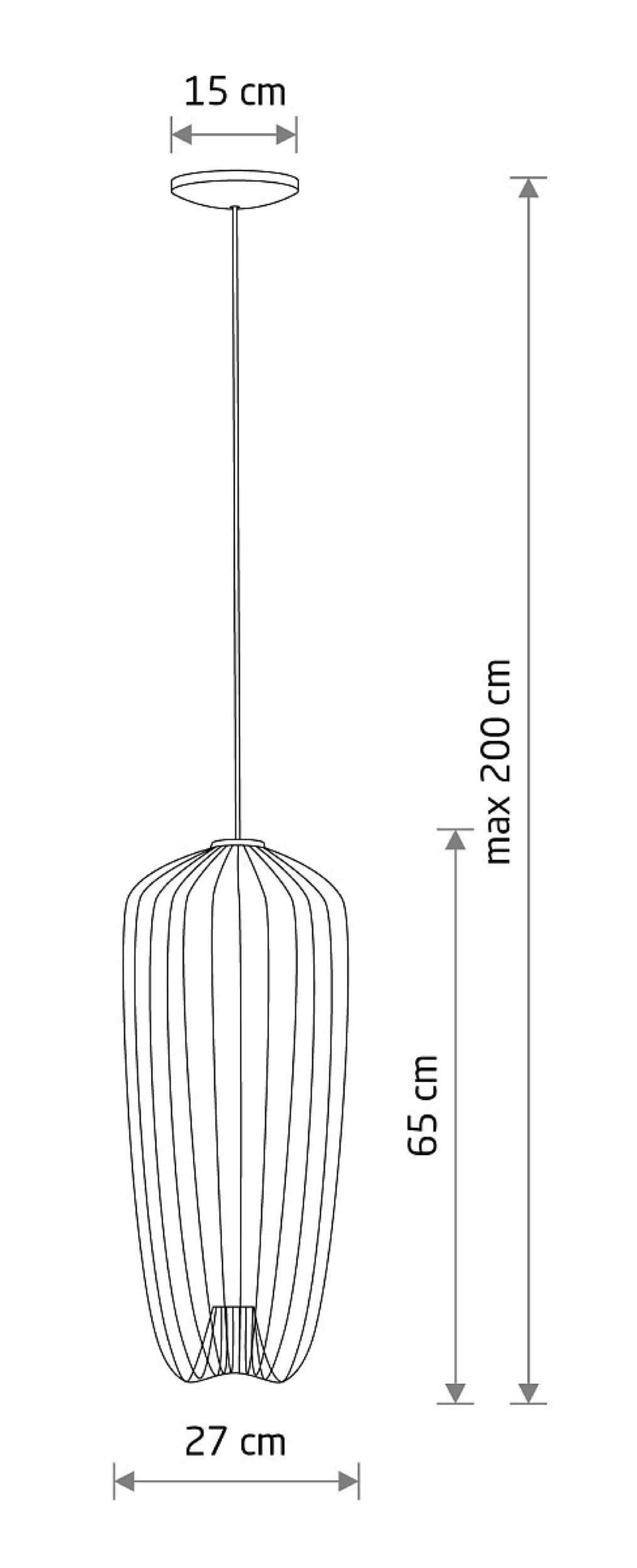 Lampa wisząca Pumpkin 27x65 cm terracotta
