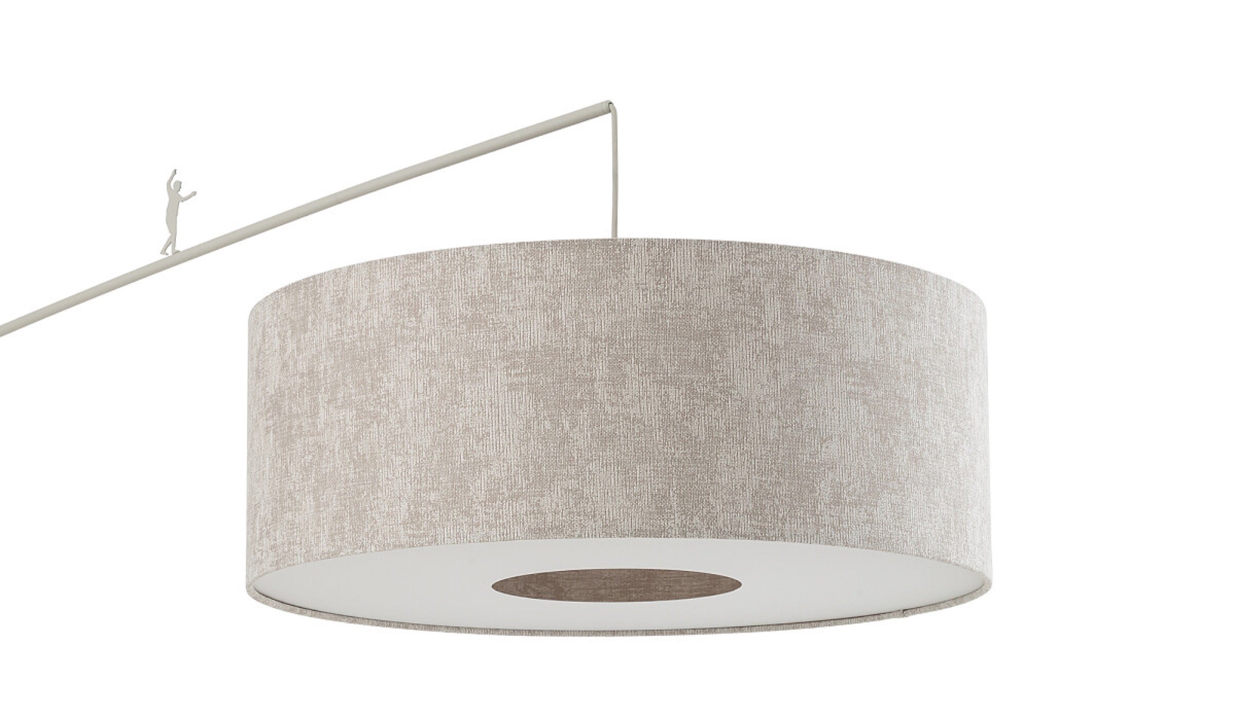 Lampa podłogowa Poise 230x255 cm szara
