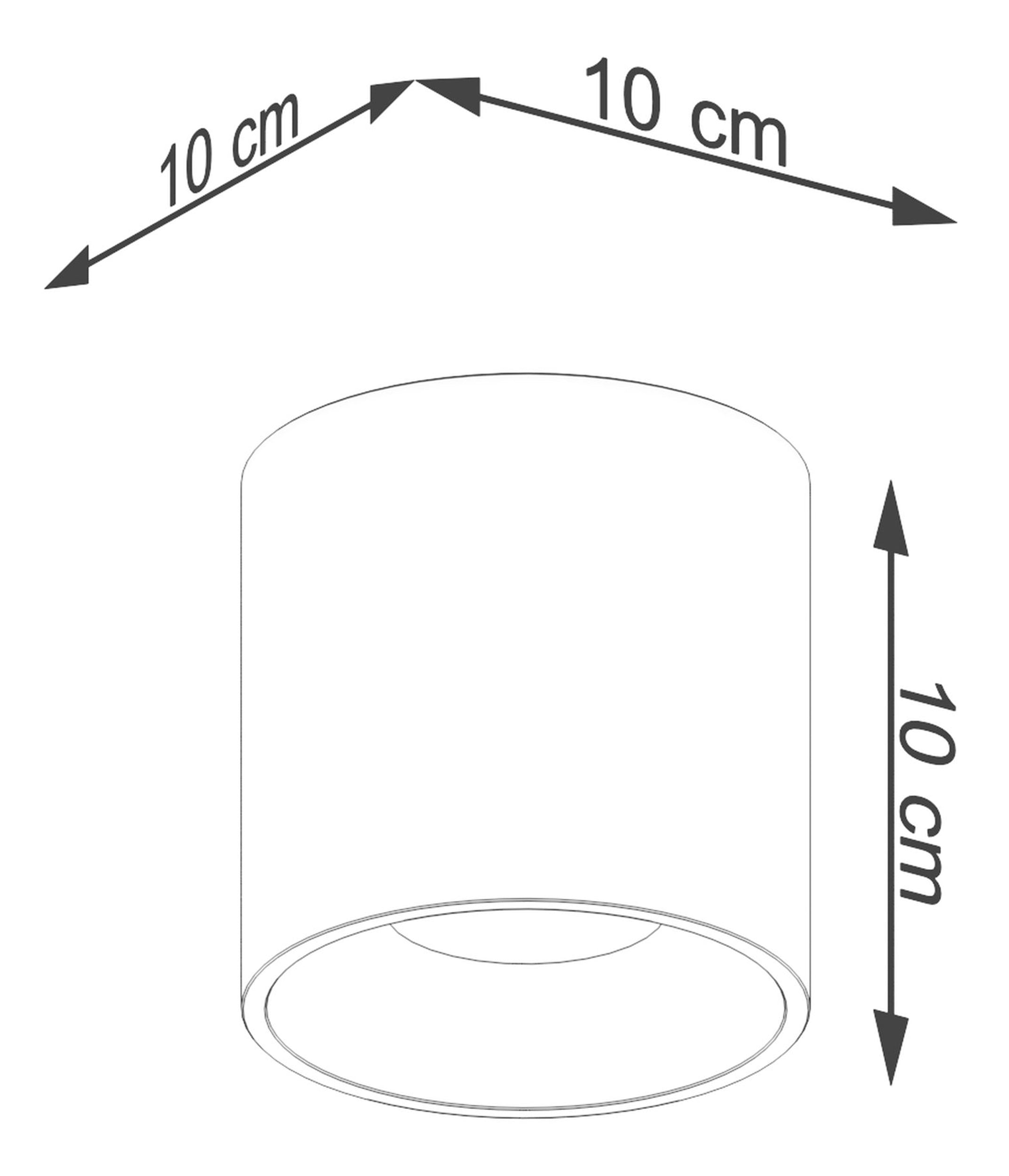 Spot tuba Obett średnica 10 cm x1 złoto