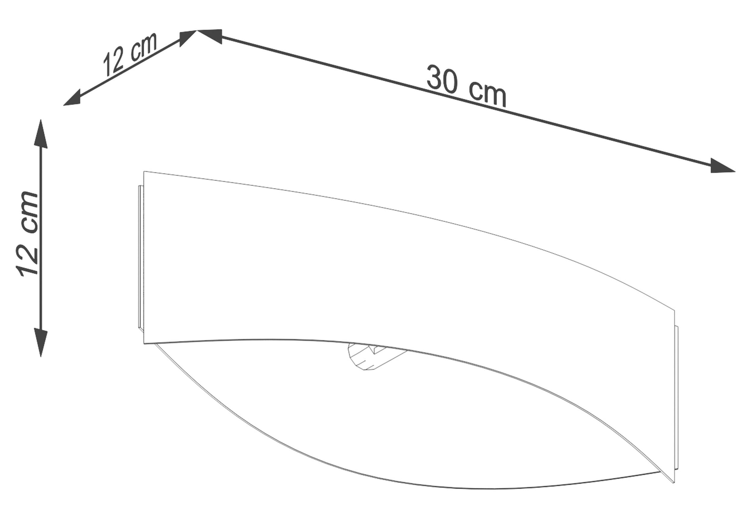 Kinkiet ścienny Minave 30x12 cm stalowy biały