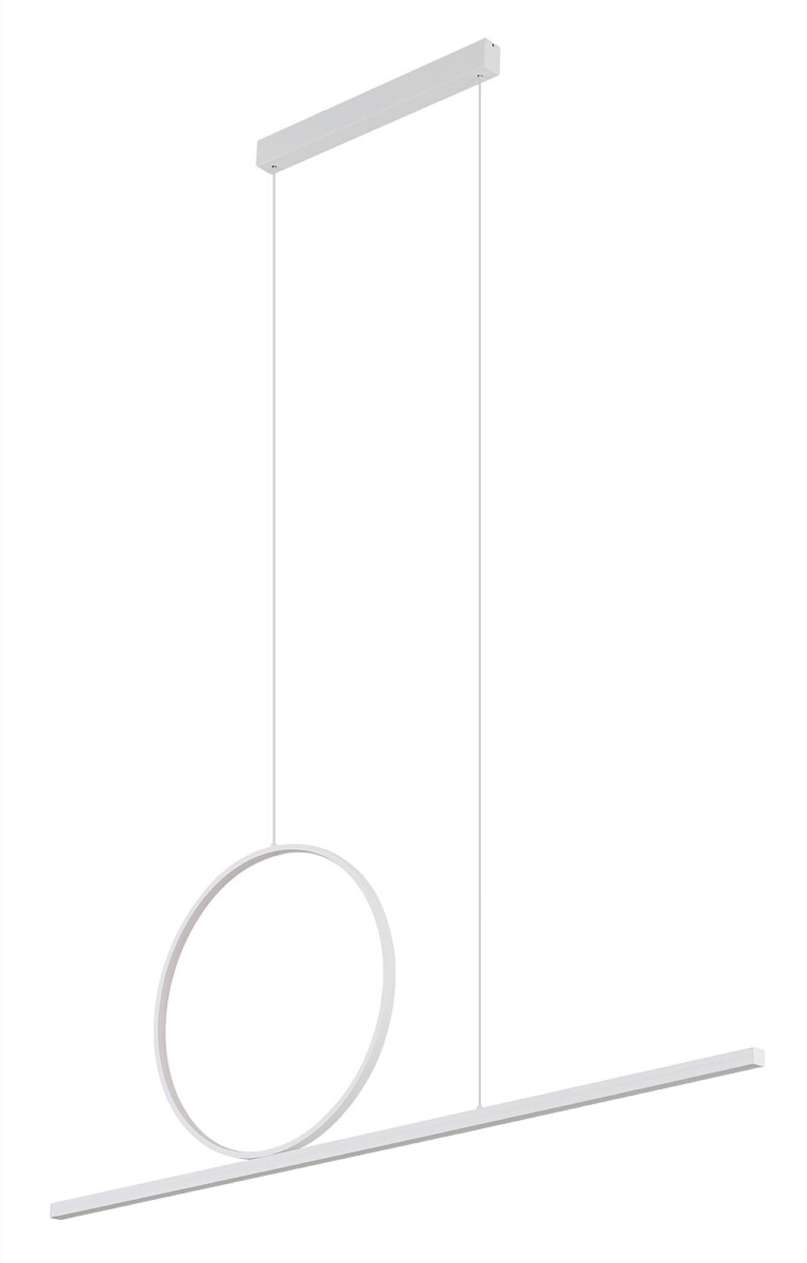 Lampa wisząca Lineo LED 115x140 cm biała