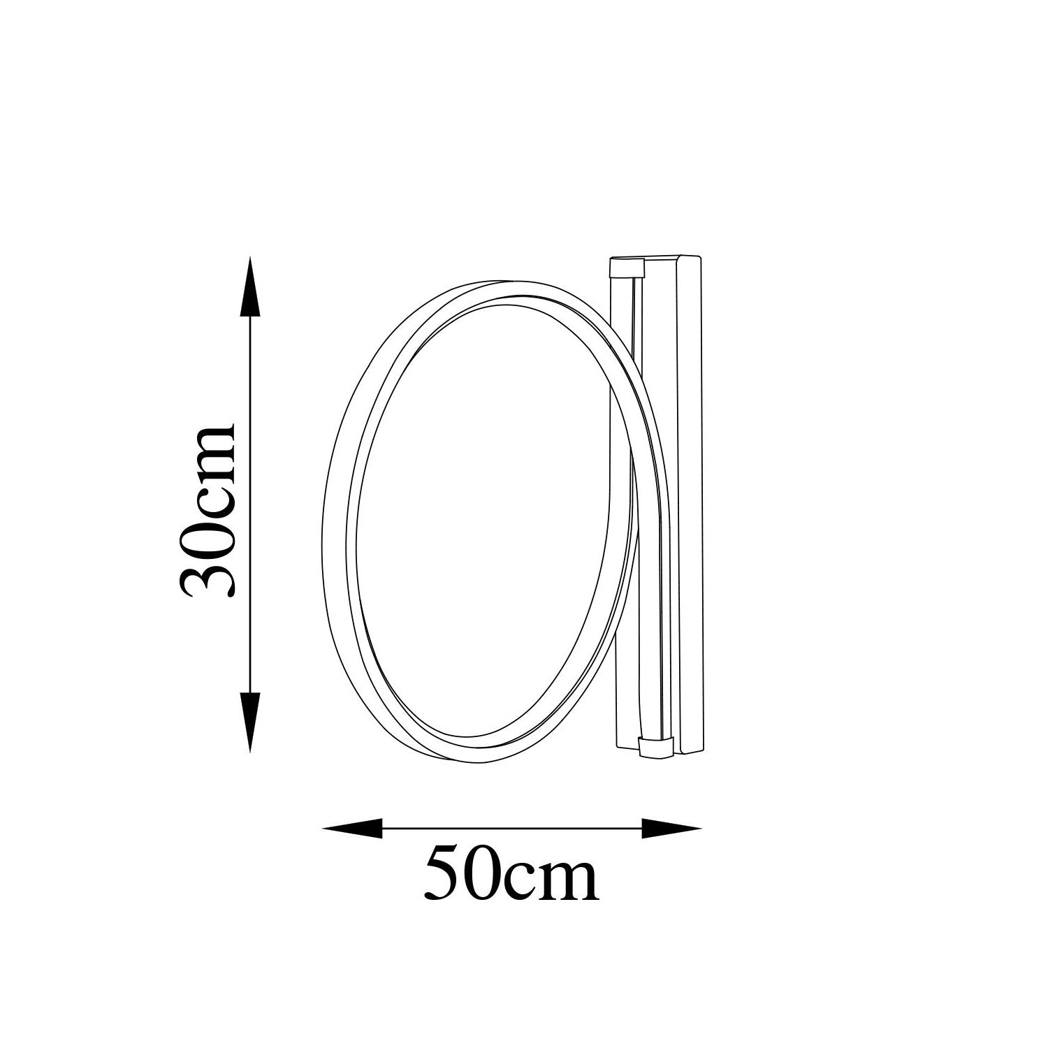 Lampa ścienna Soyally średnica 30 cm czarna